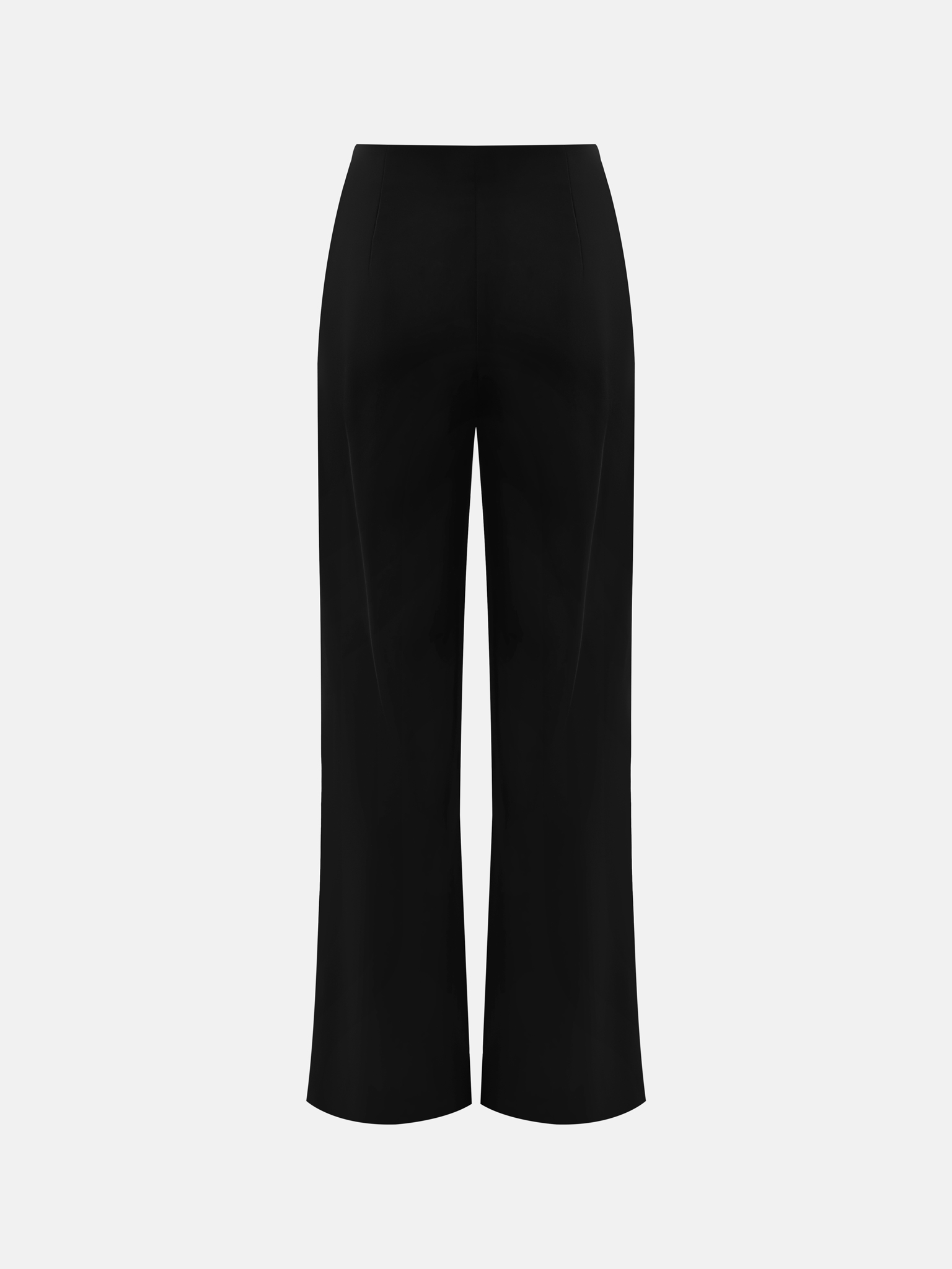 Satin palazzo trousers with pleats at the waist