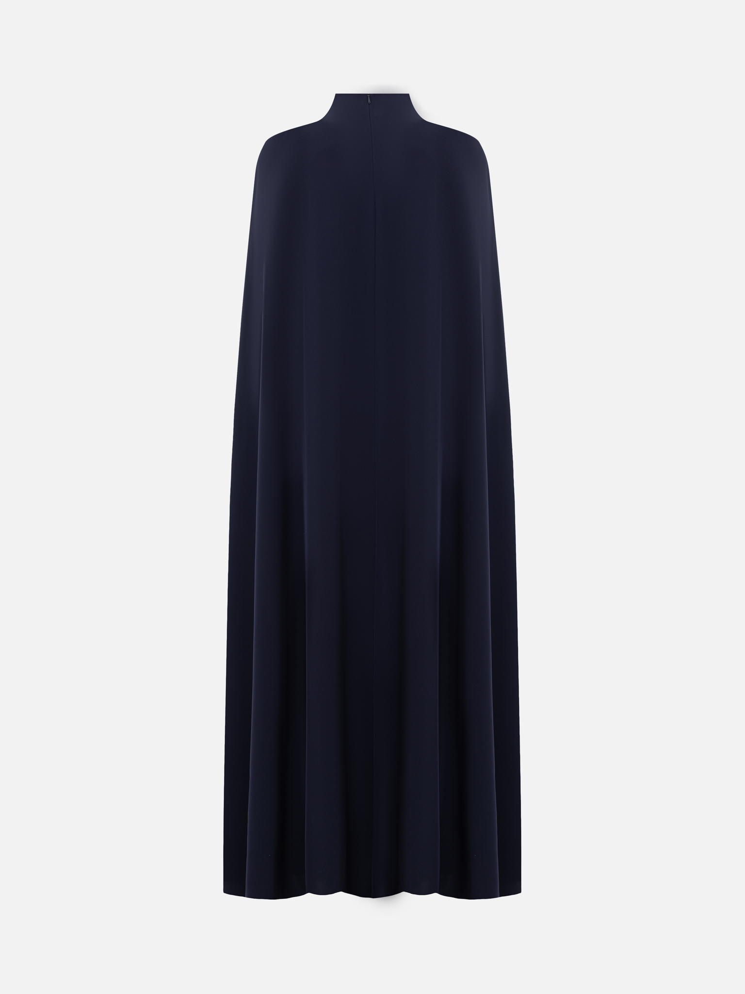 Tailliertes Maxikleid mit bodenlangem Cape