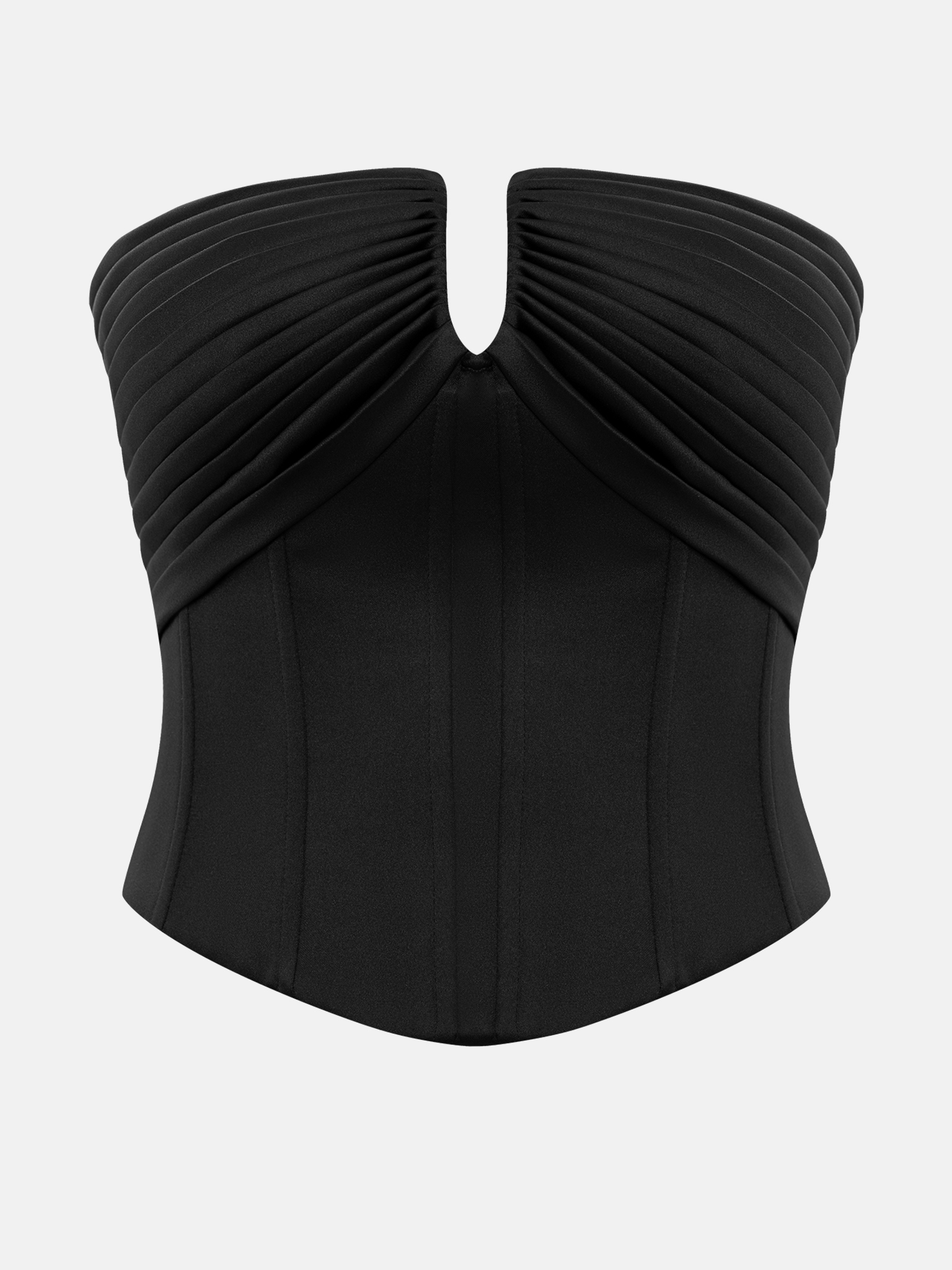 كورسيه ساتان مع طيات صغيرة على الصدر