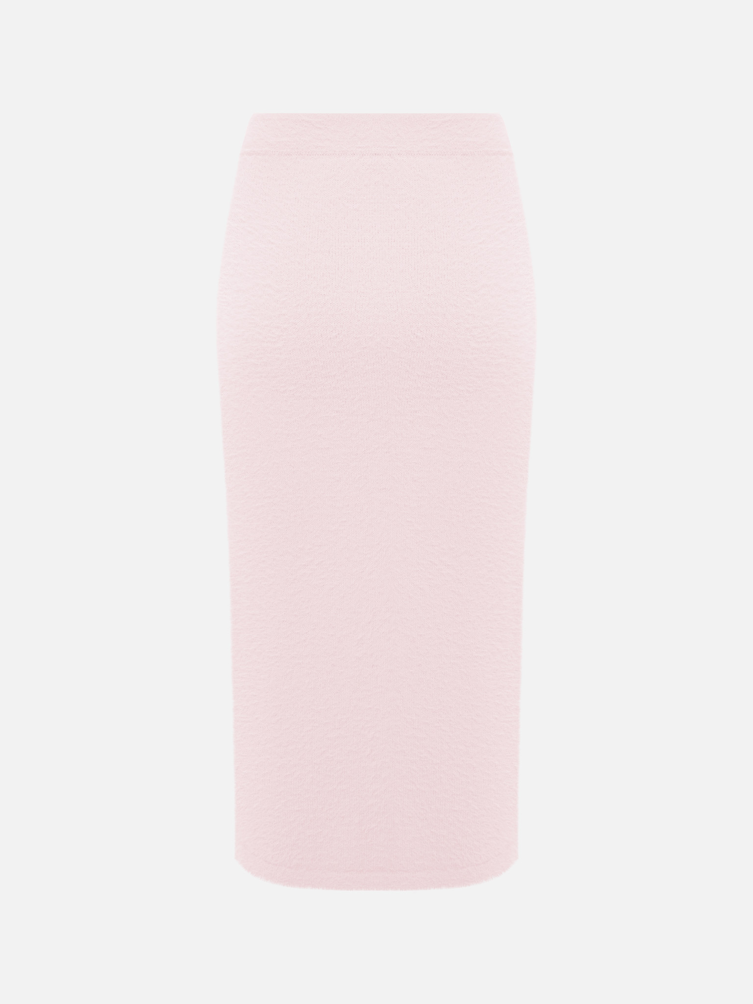 Jersey midi skirt with fluffy pile