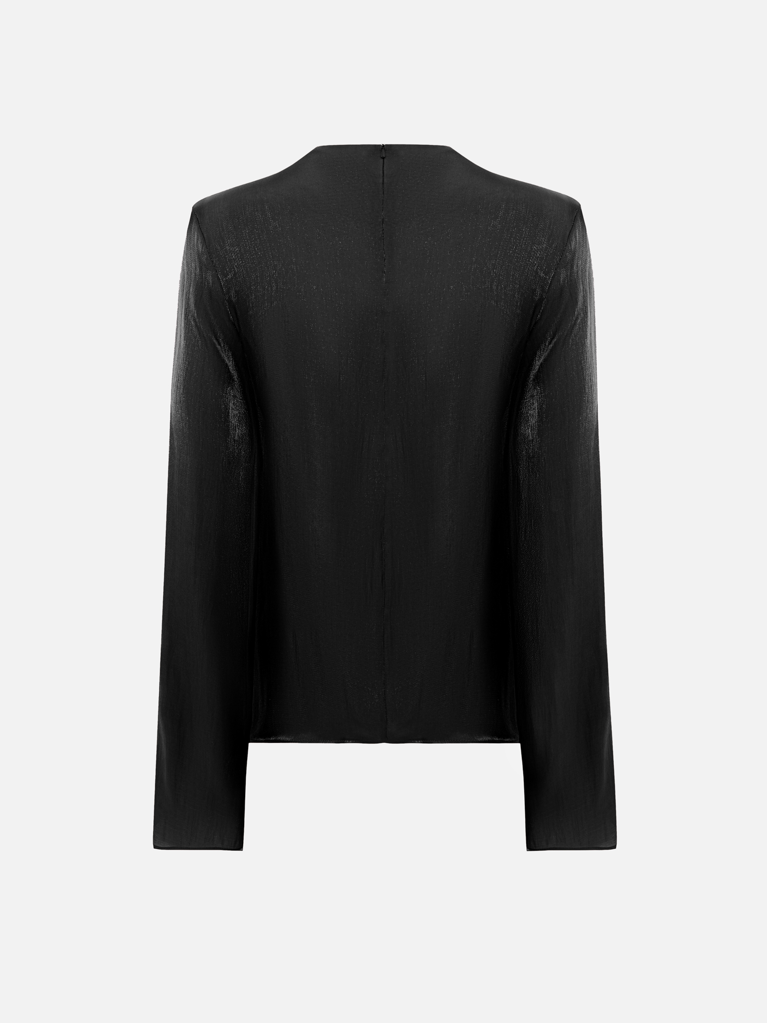 Asymmetrische Bluse aus glänzendem Material