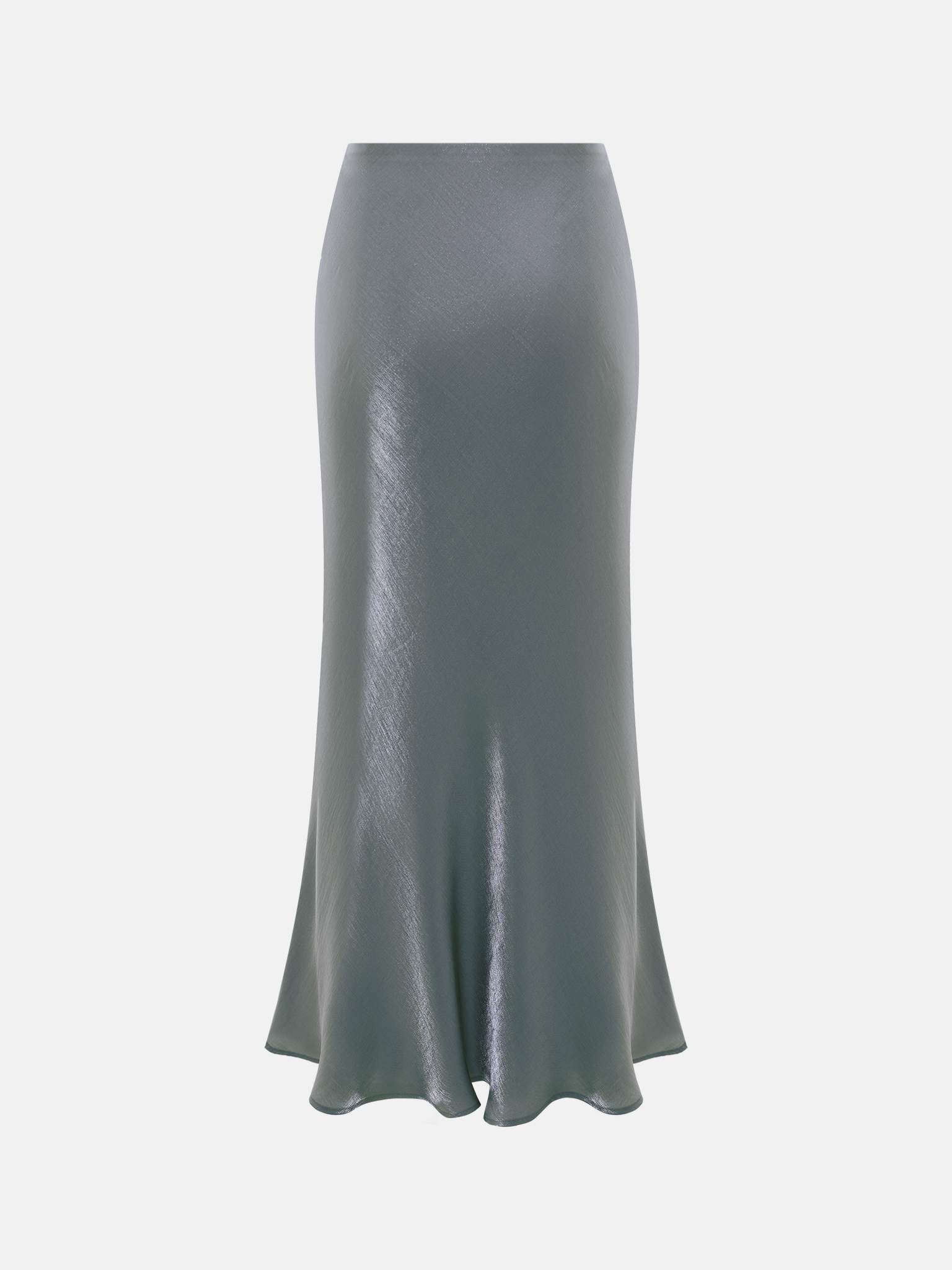 Flared maxi skirt in shiny fabric