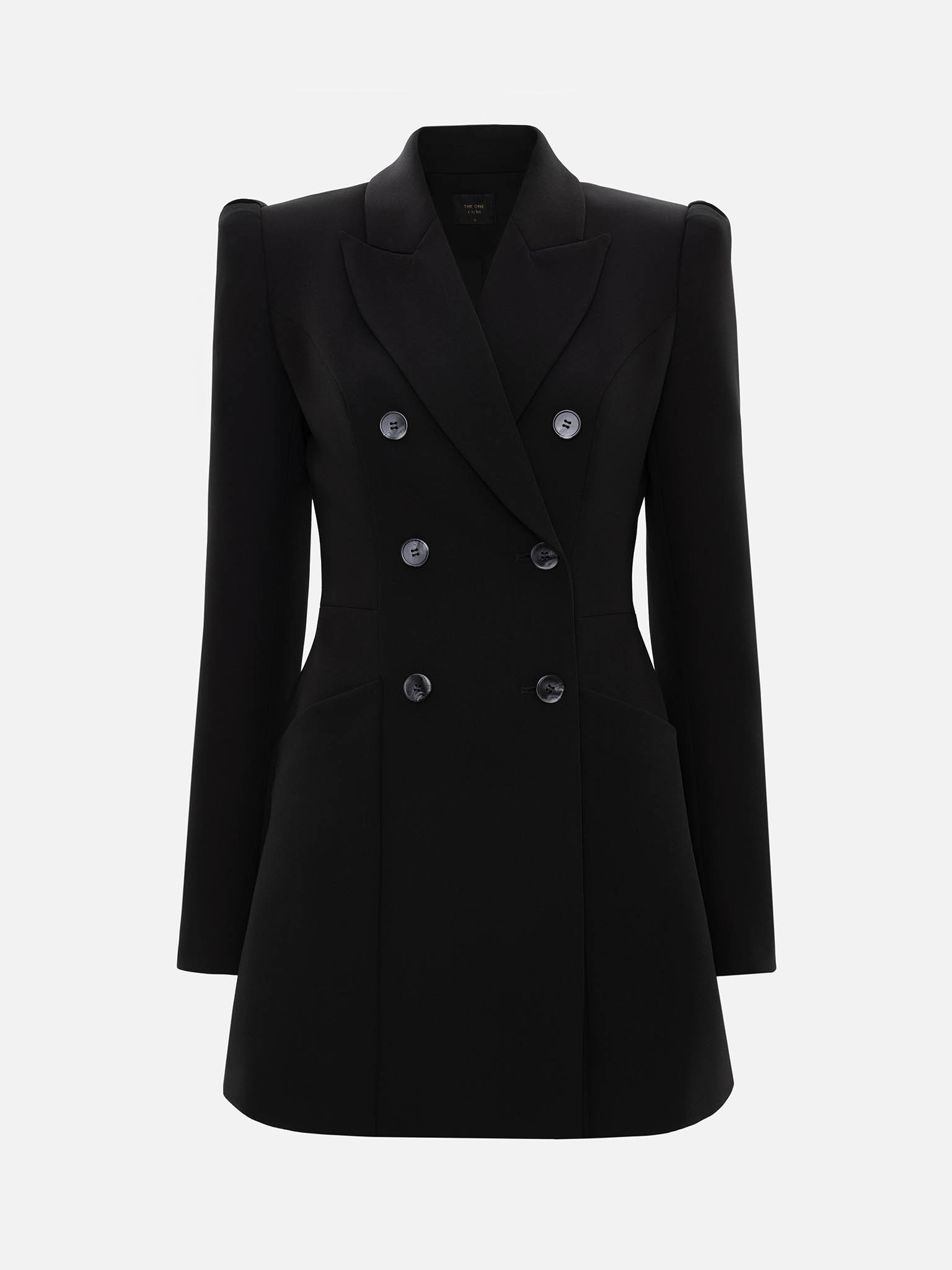 Платье-жакет мини с подчеркнутыми плечами