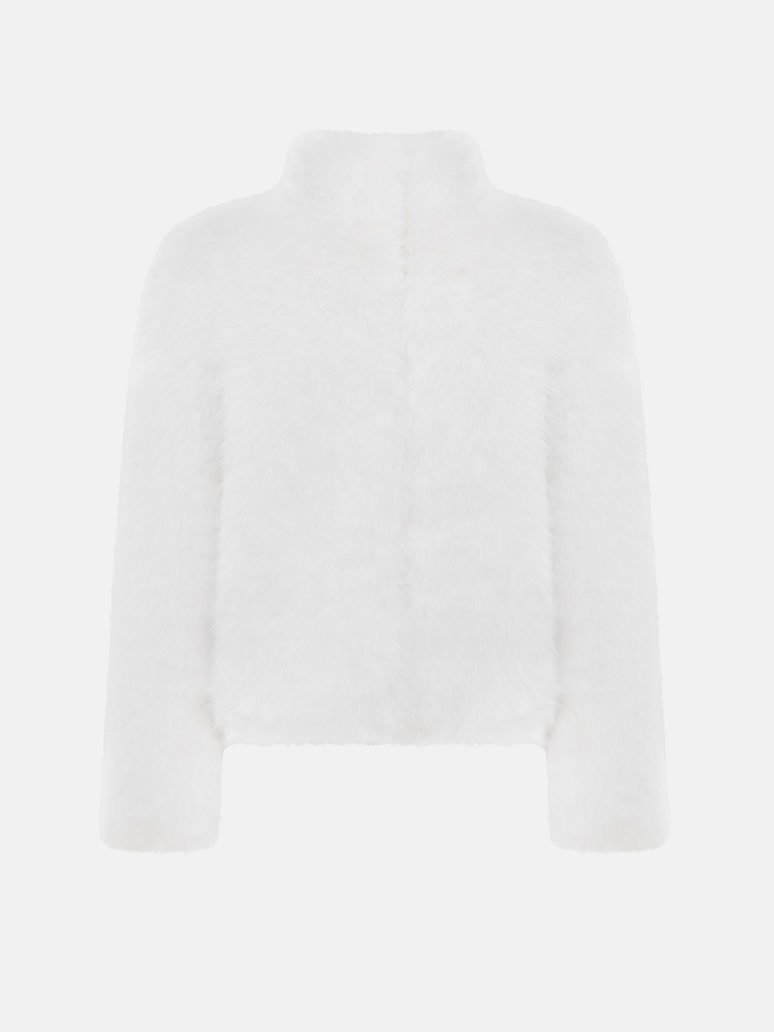 Kurzer Eco-Pelzmantel mit flauschigem Flor