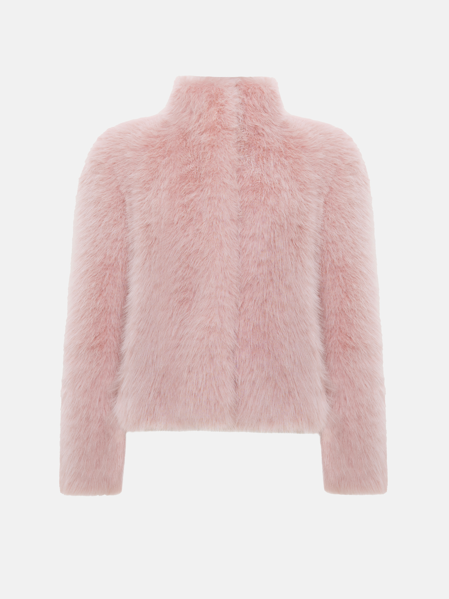 Короткая экошуба с пушистым ворсом