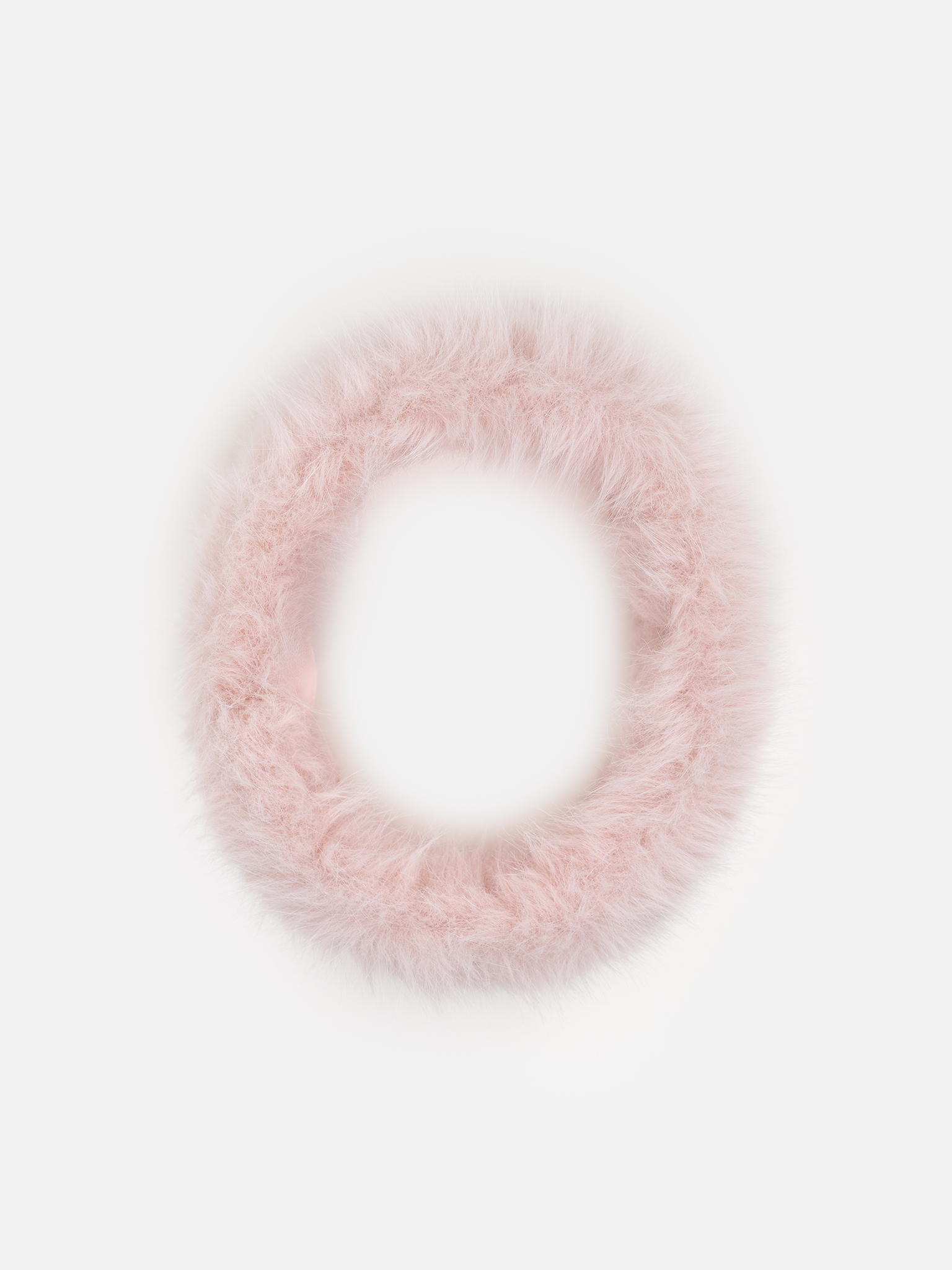 Voluminous eco-fur headband with long pile