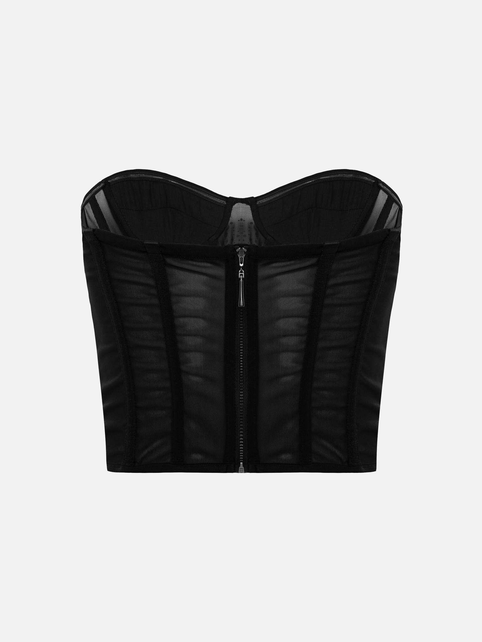 Semitransparentes Korsett mit Strasssteinen