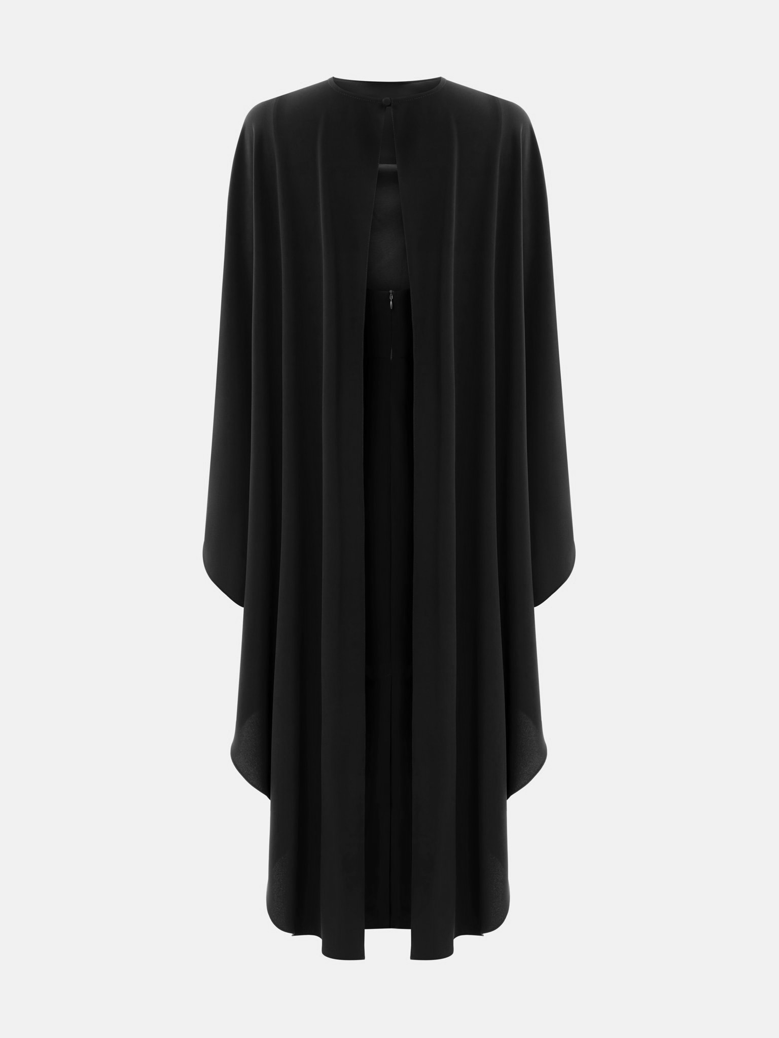 Midi dress with a long train and open back