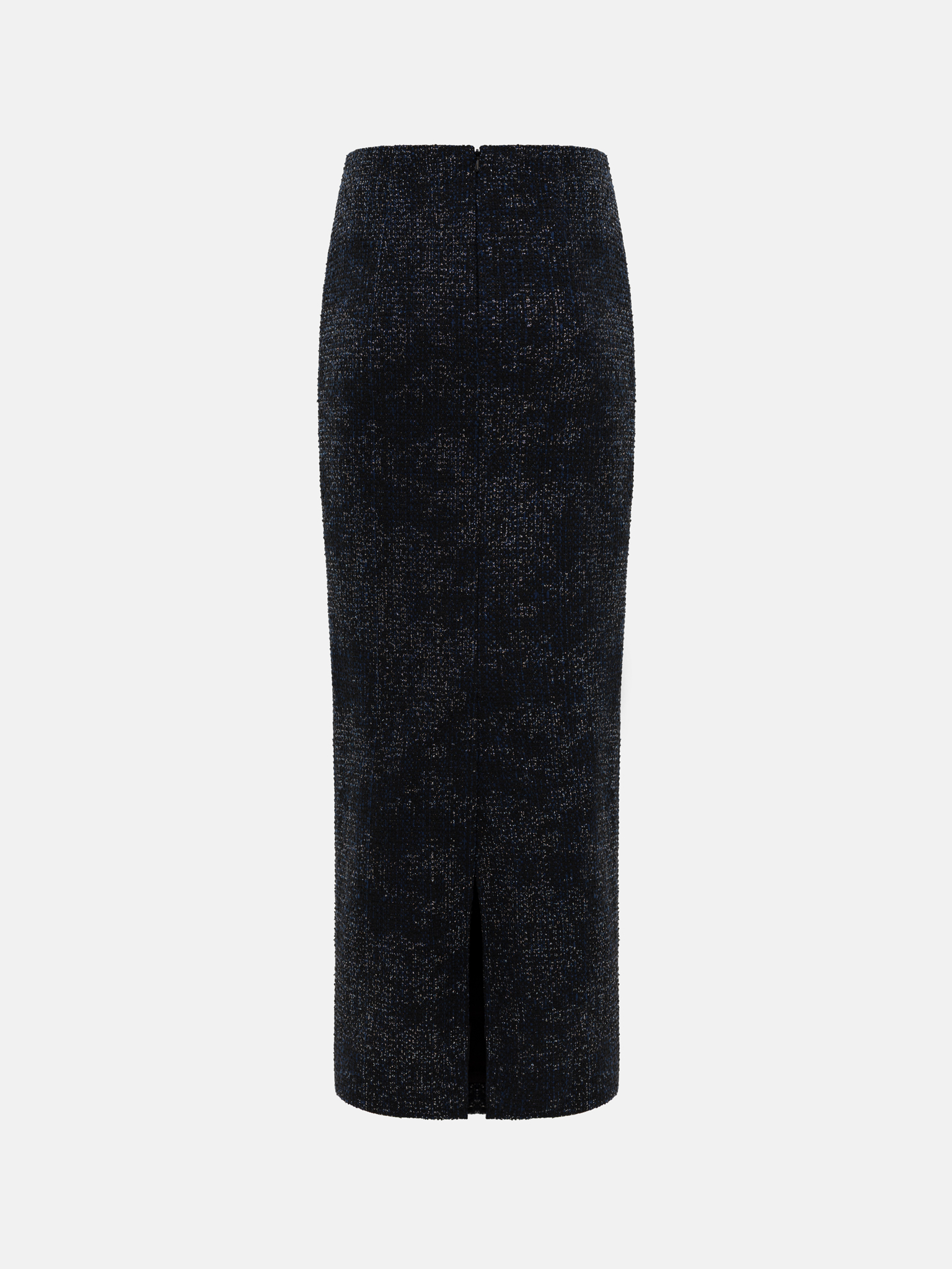 Straight maxi skirt in textured tweed