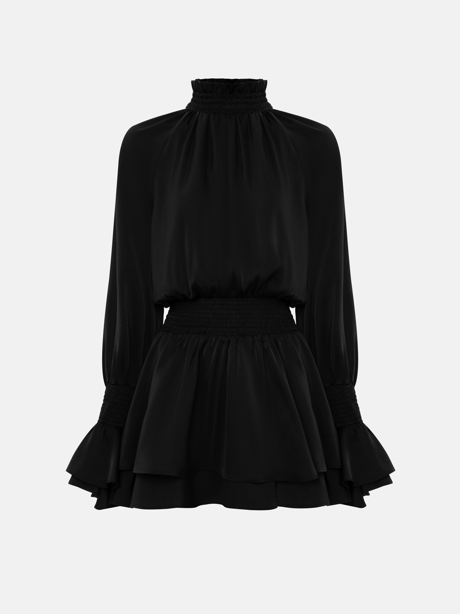 فستان قصير خفيف الوزن مزين بكسرات مطاطية