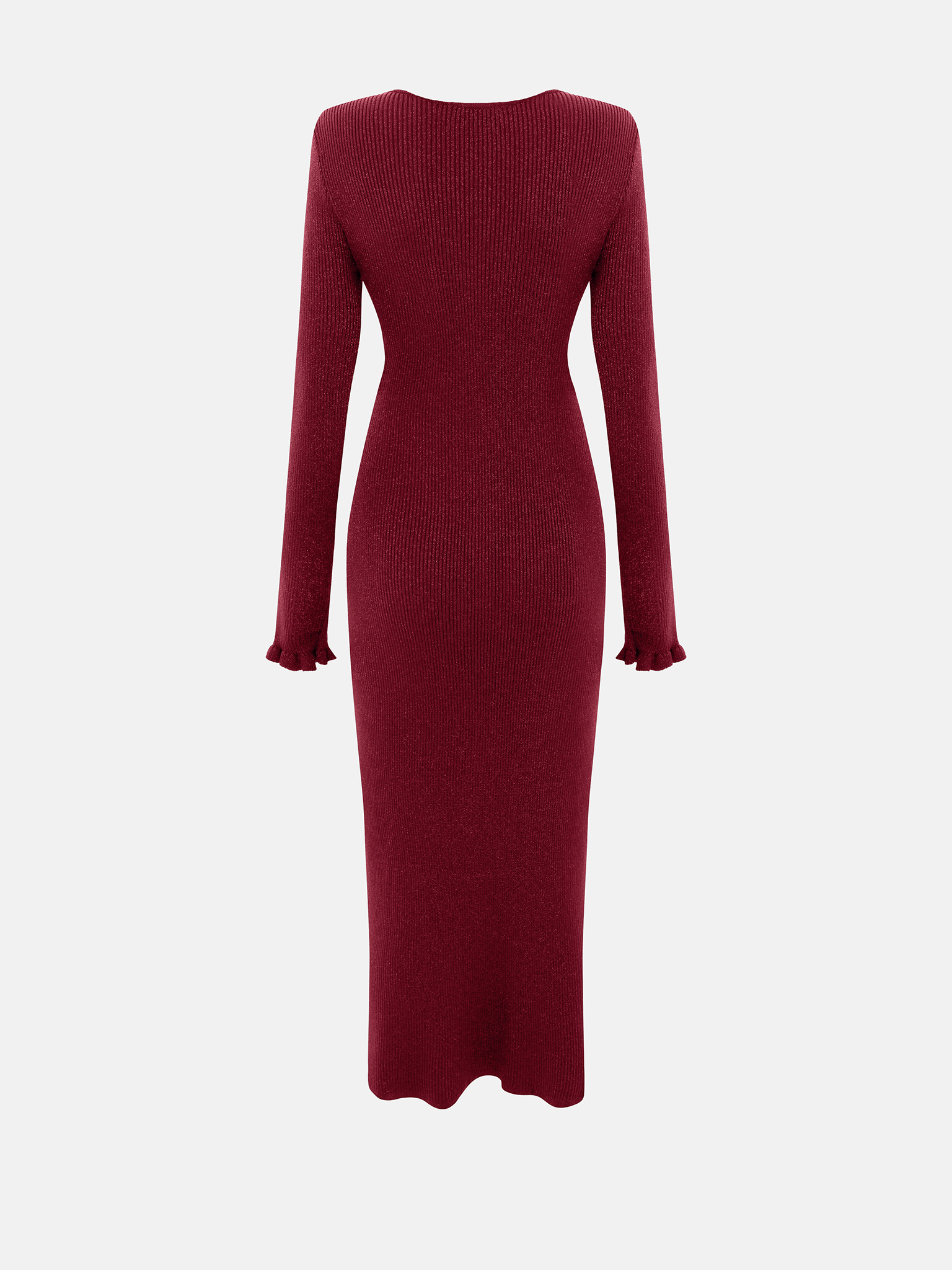 فستان ميدي من الفسكوز بلمعة معدنية