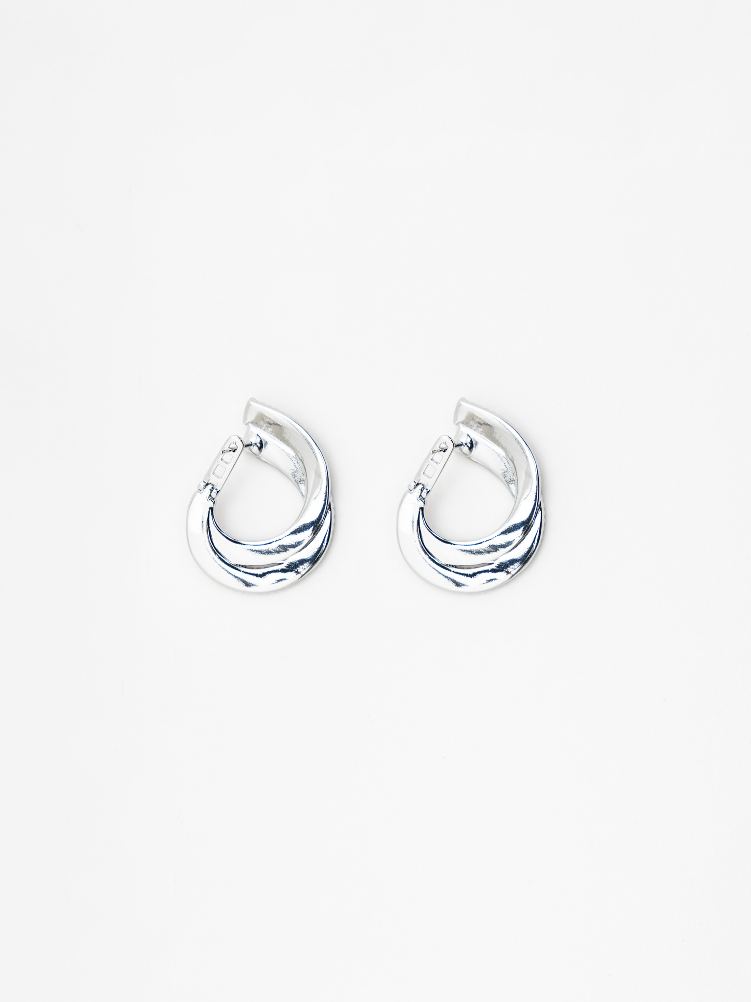 Half-hoop stud earrings