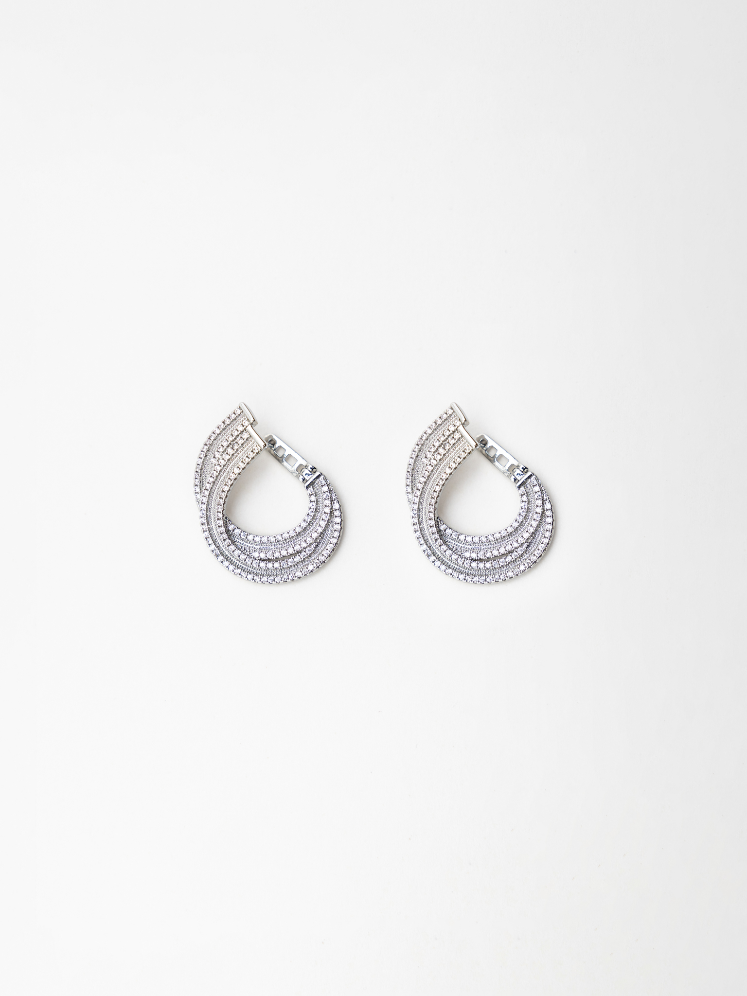 Half-hoop stud earrings