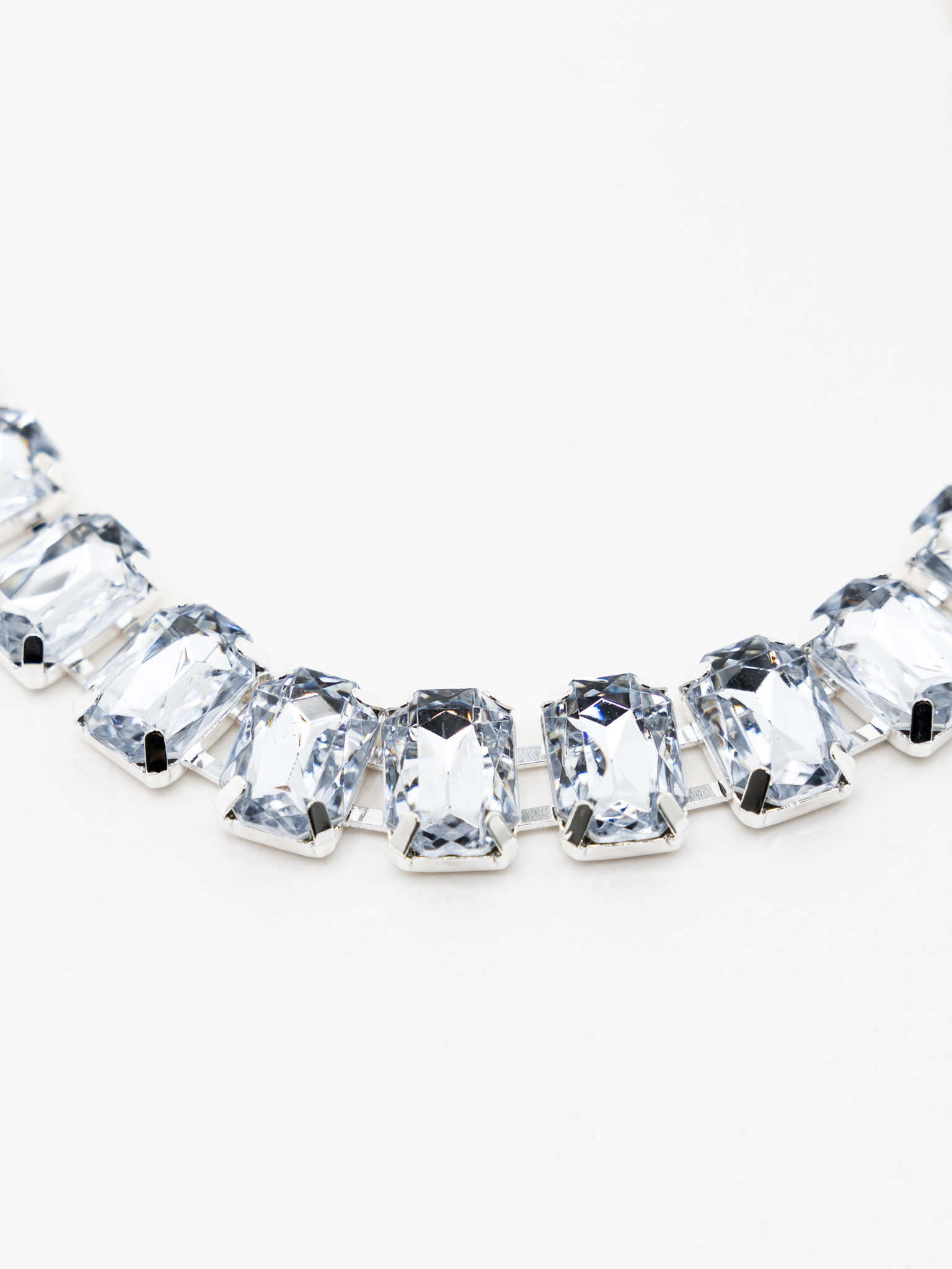 Necklace made from large rectangular crystals