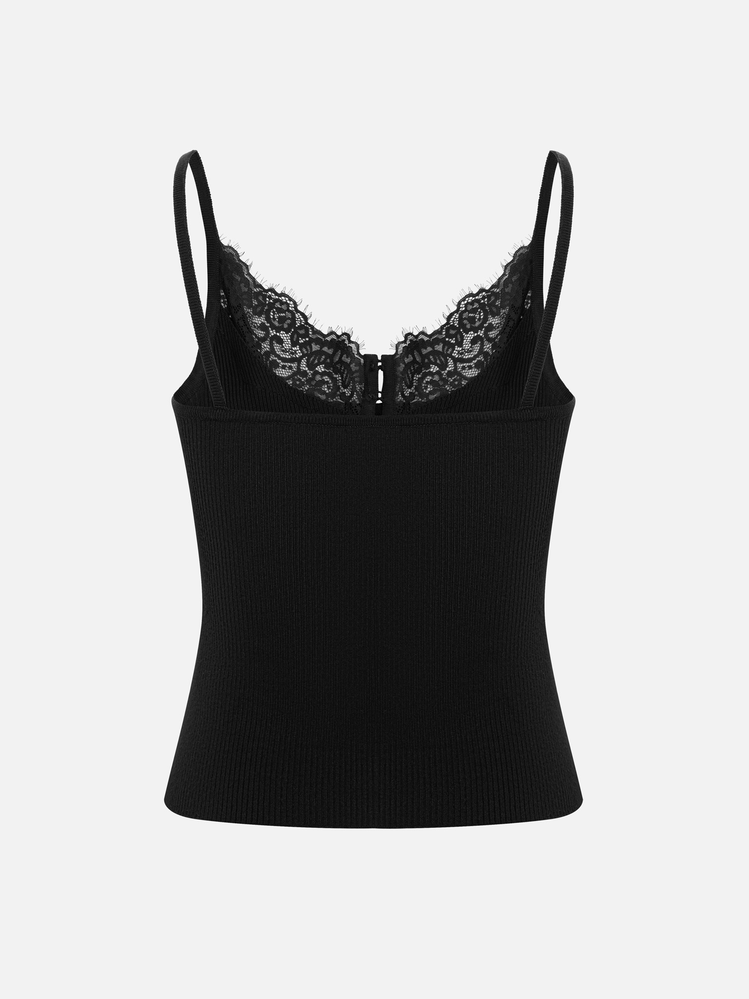 Top with thin straps and lace detailing