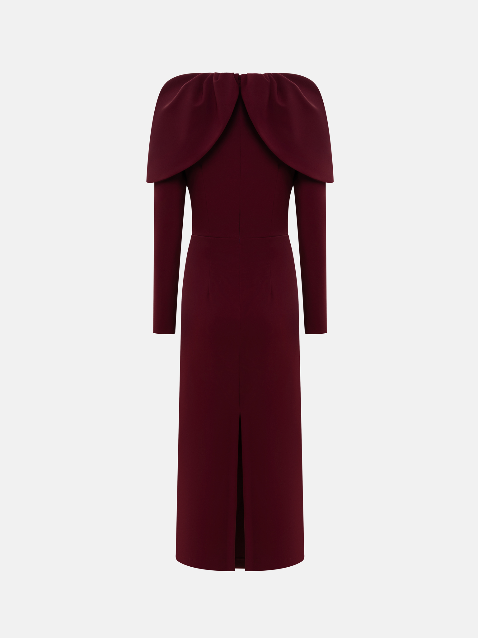 Платье миди из костюмной ткани с кейпом в тон