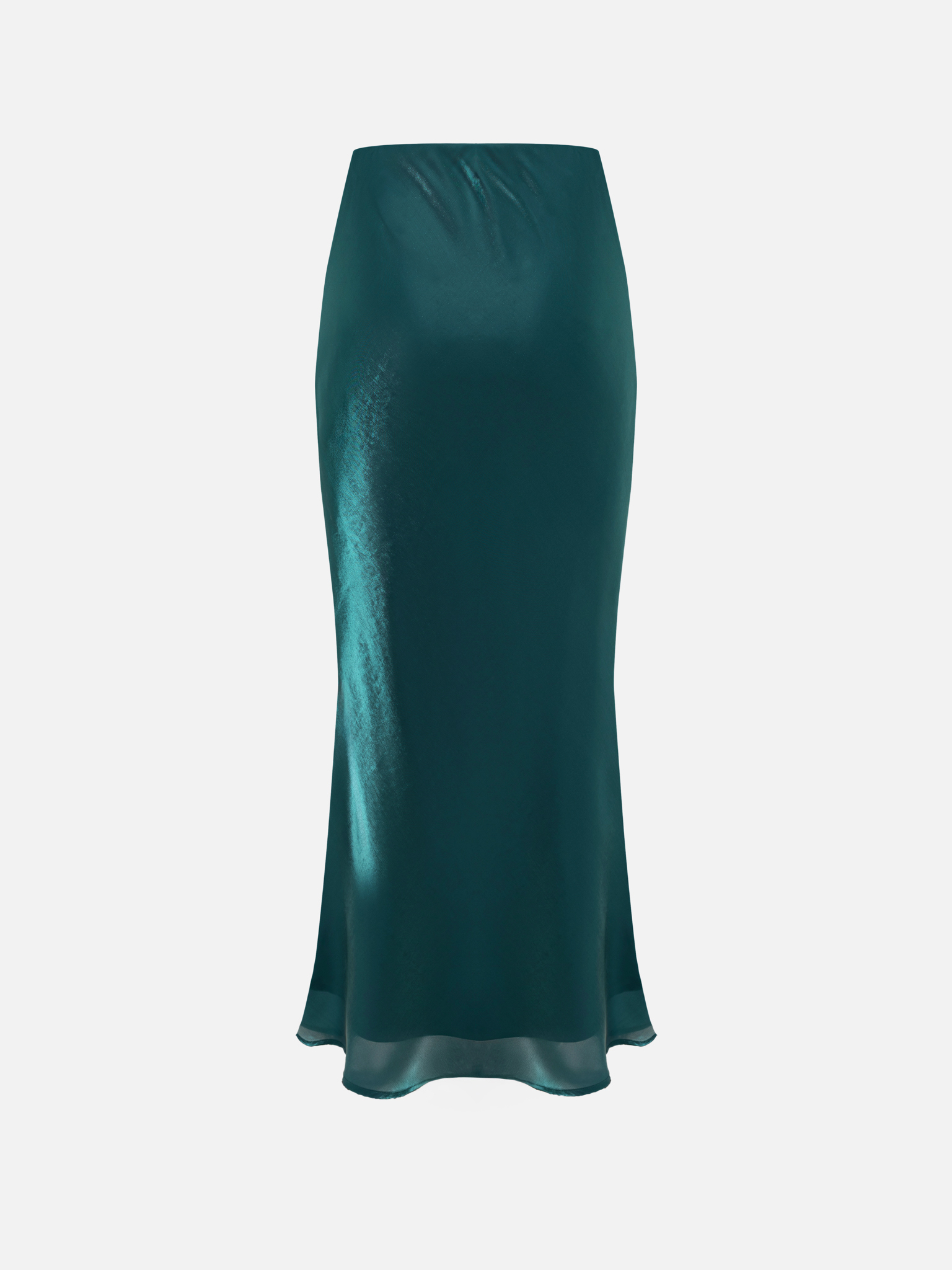 Maxi skirt in shiny fabric