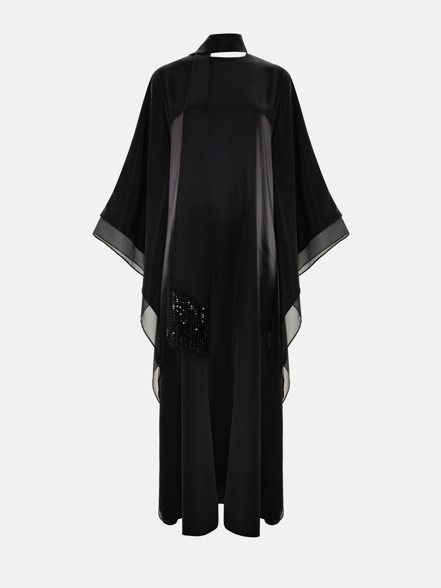 فستان ماكسي من الفسكوز مع وشاح عريض مطابق