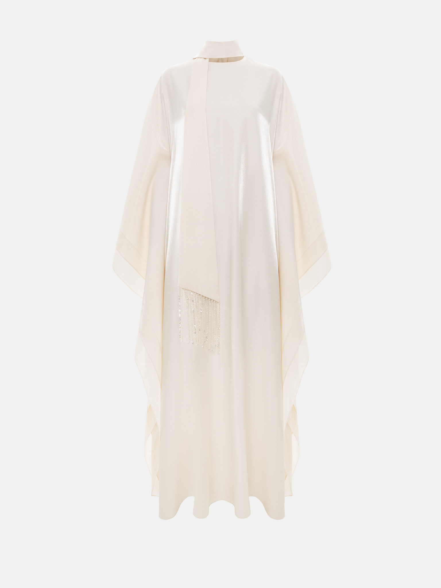 Viscose maxi dress with matching wide scarf