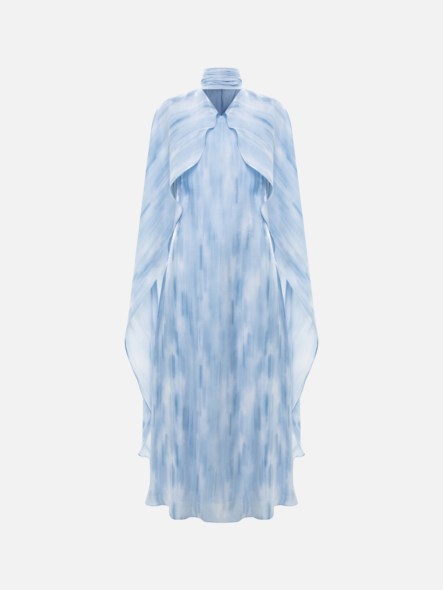 فستان ماكسي خفيف الوزن من الفسكوز بتدرج لوني