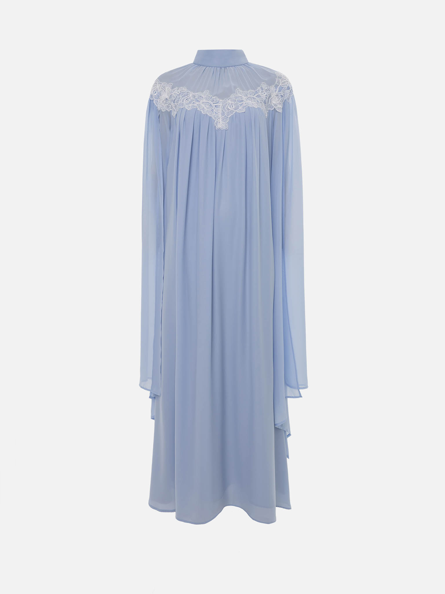 Lightweight maxi dress with ruffled bodice