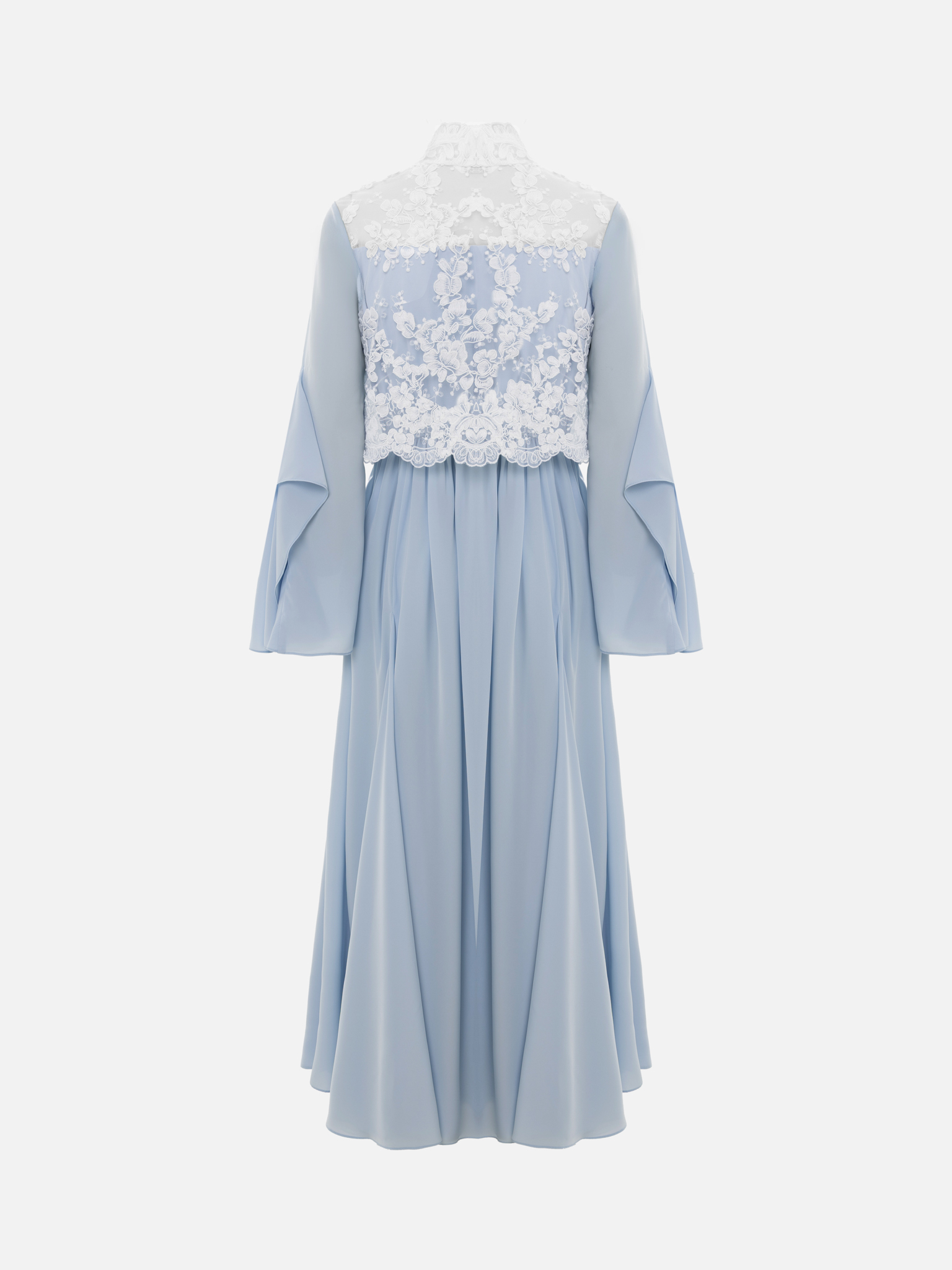 Lightweight maxi dress with lace bodice