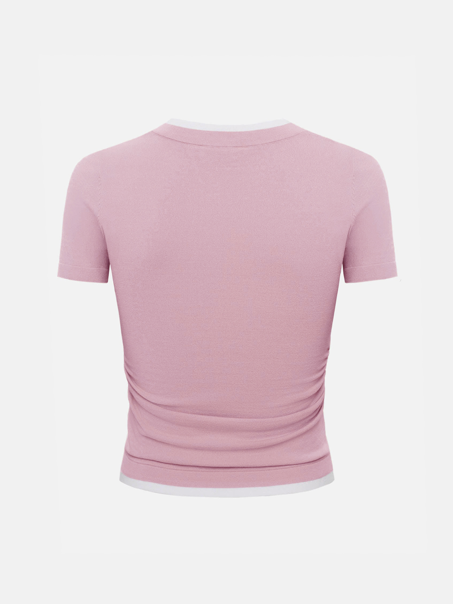 Two-material jersey top