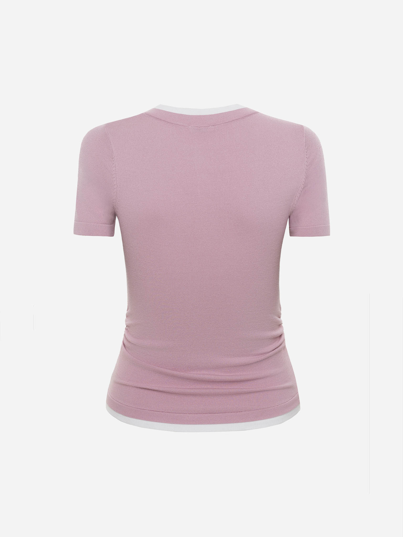 Трикотажный топ из двух материалов