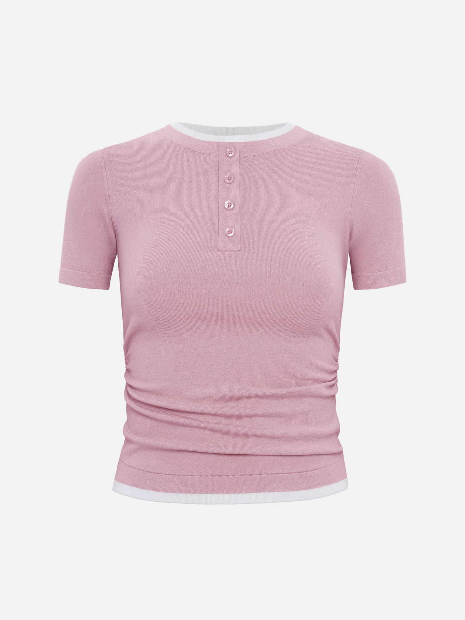 Two-material jersey top