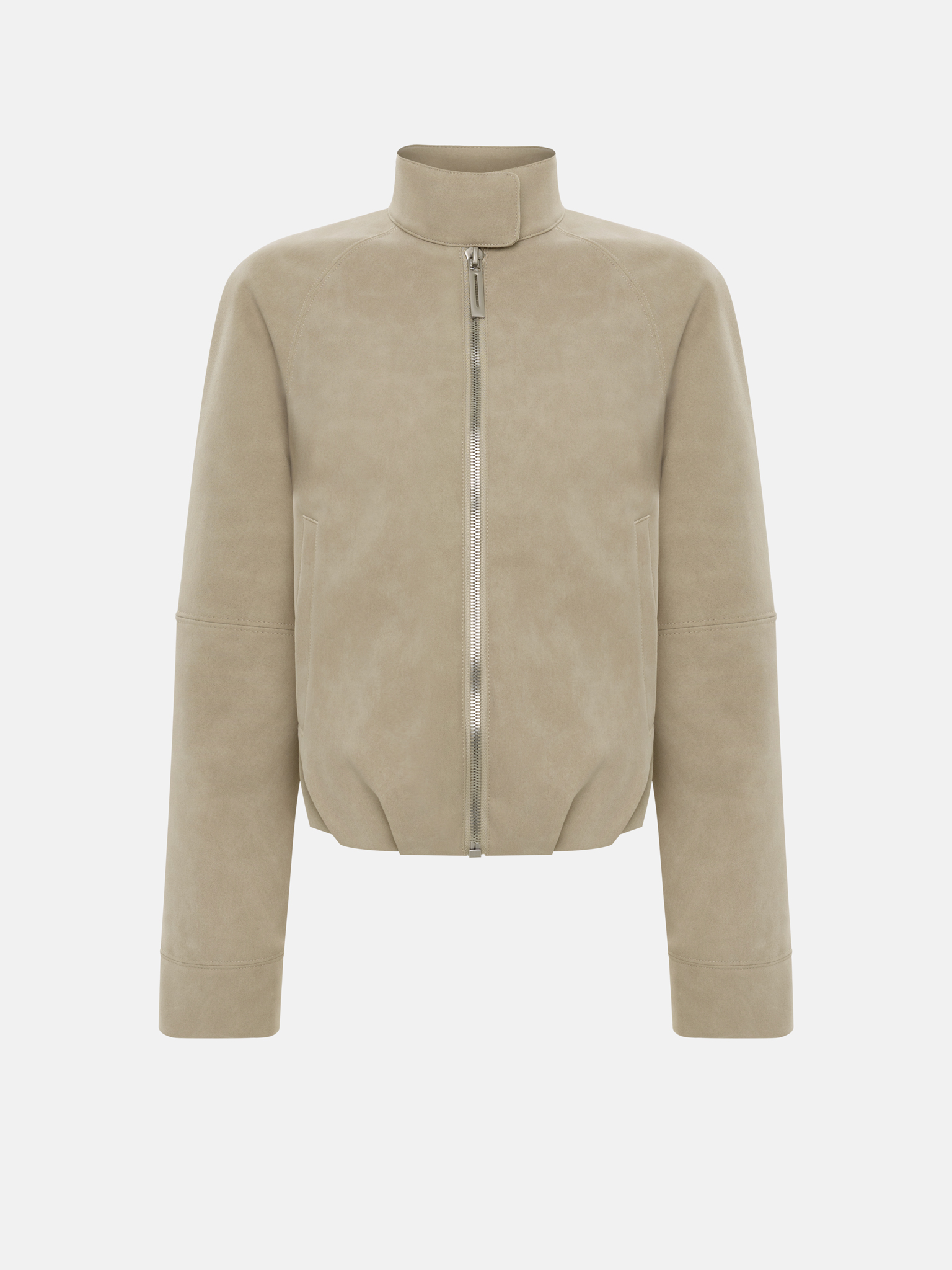 Lockere Jacke aus Eco-Wildleder mit Reißverschluss