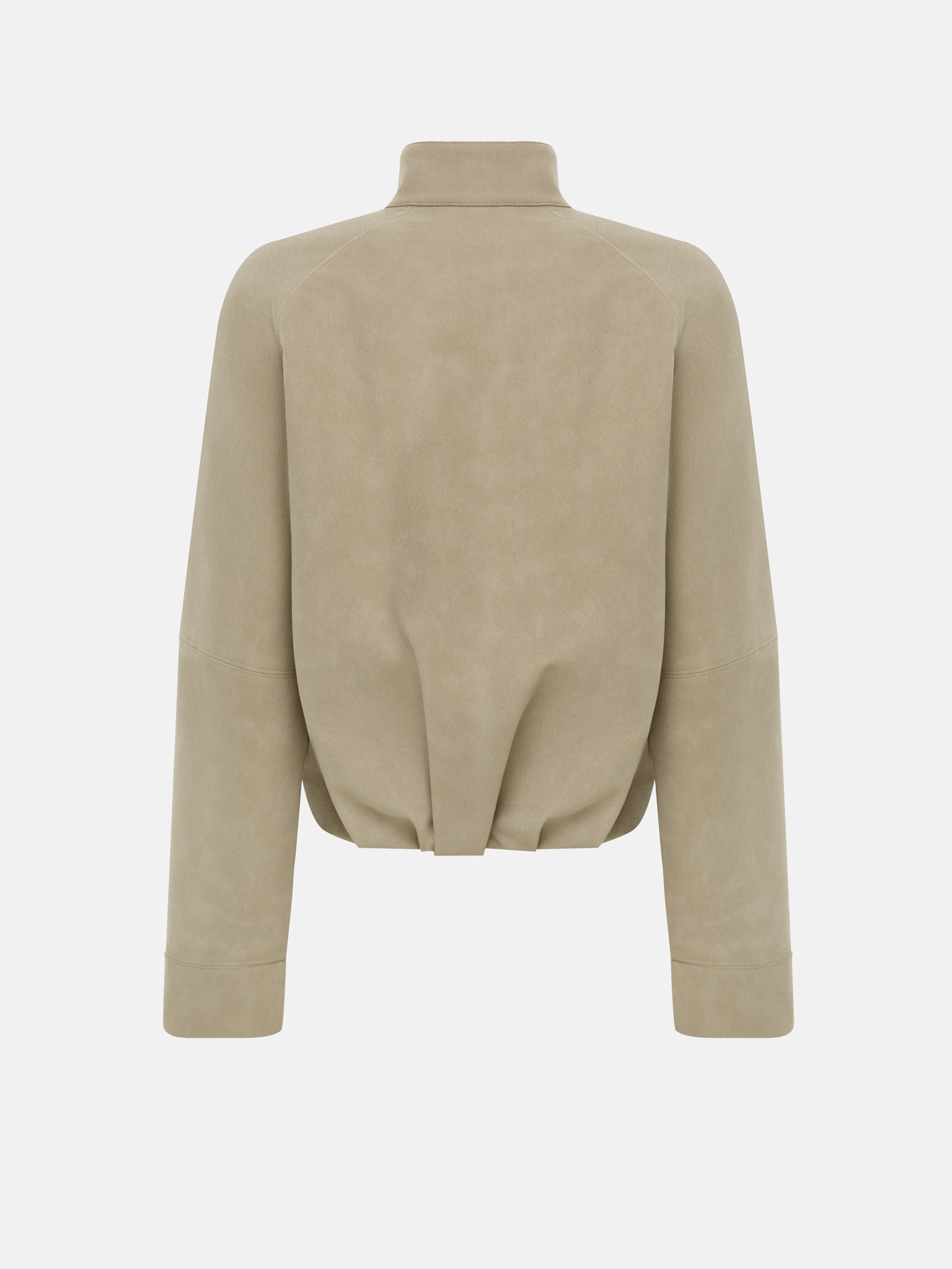 Lockere Jacke aus Eco-Wildleder mit Reißverschluss