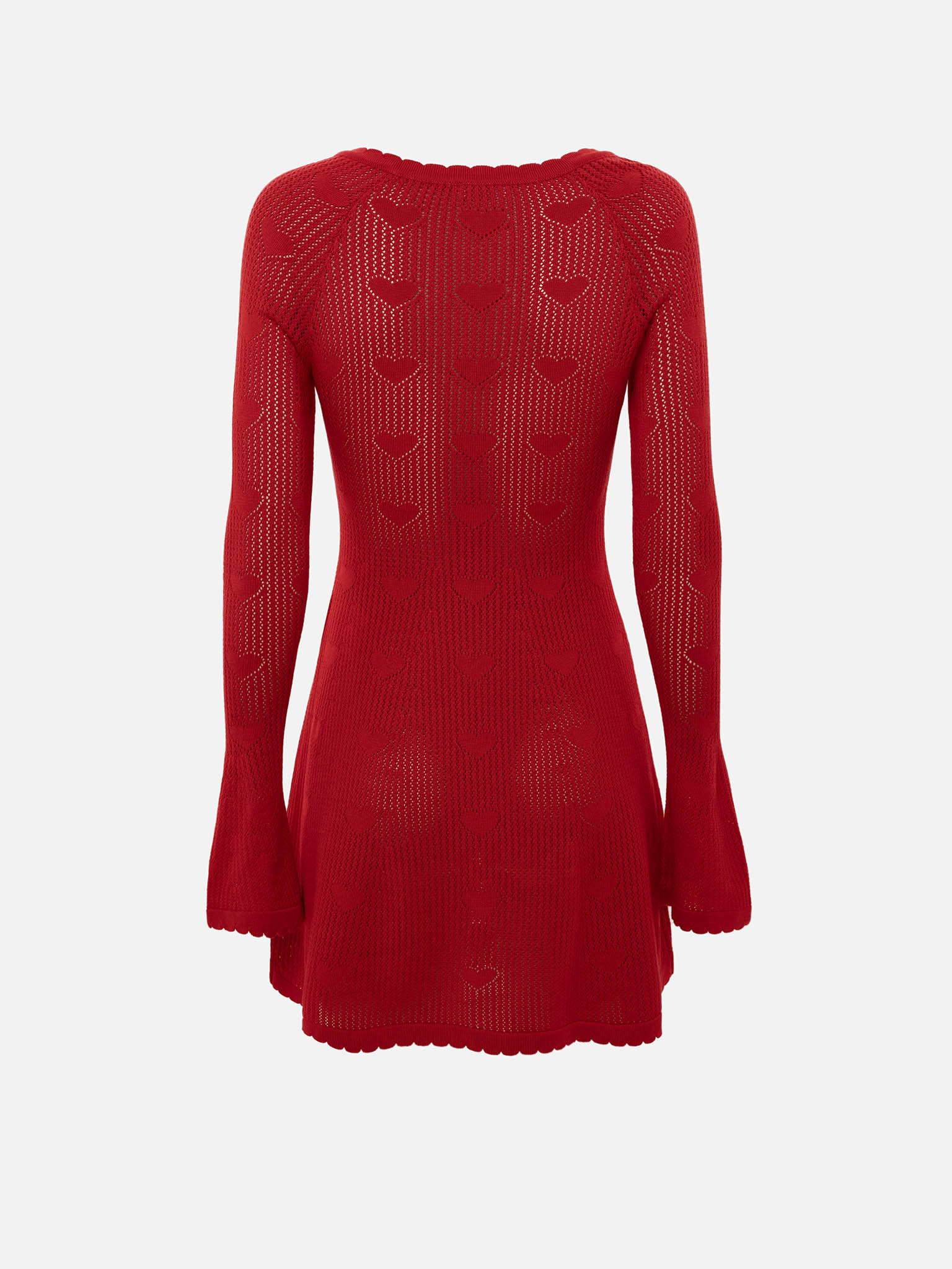 Knitted mini dress with ornaments