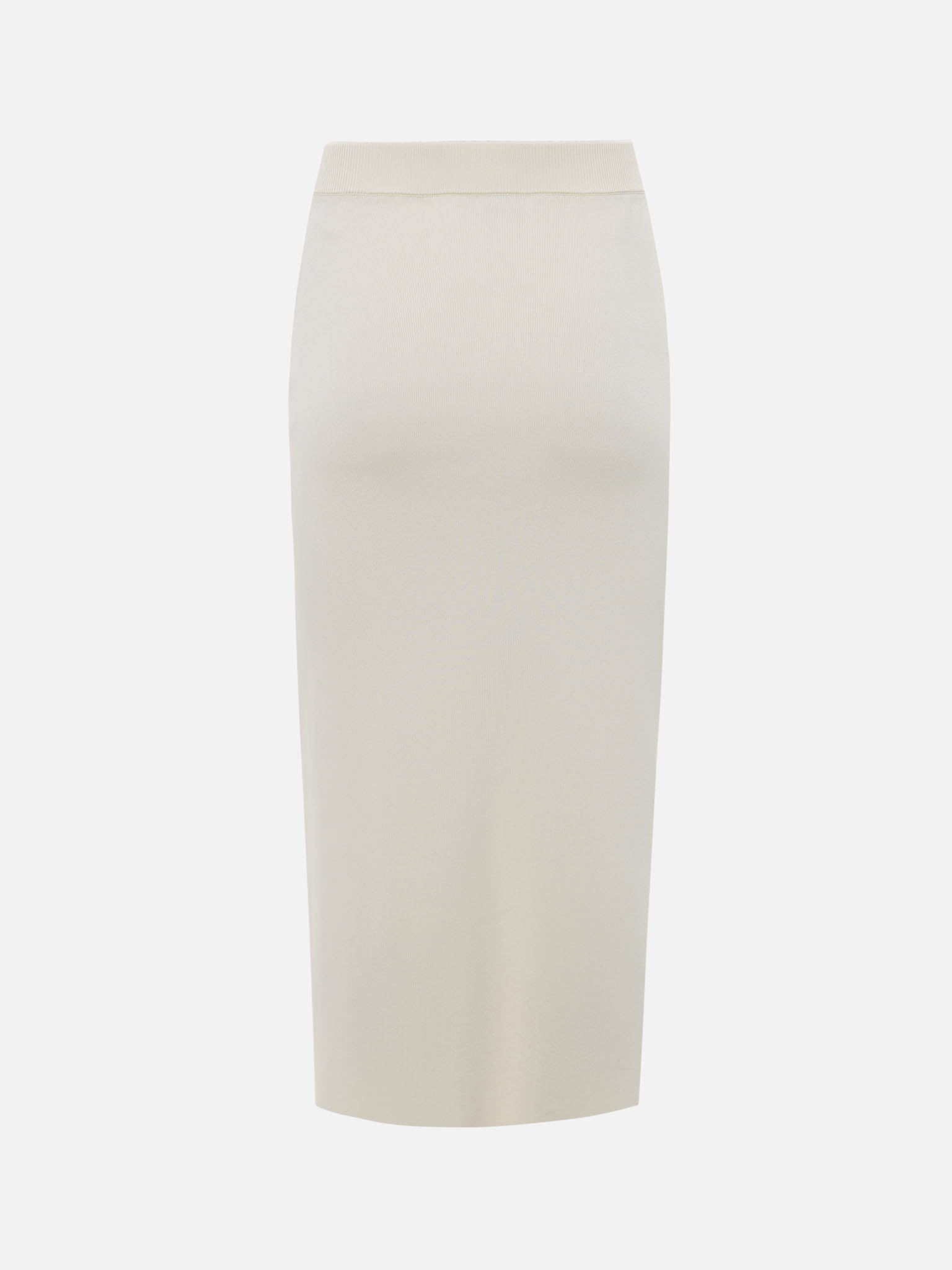 Jersey midi skirt with a slit
