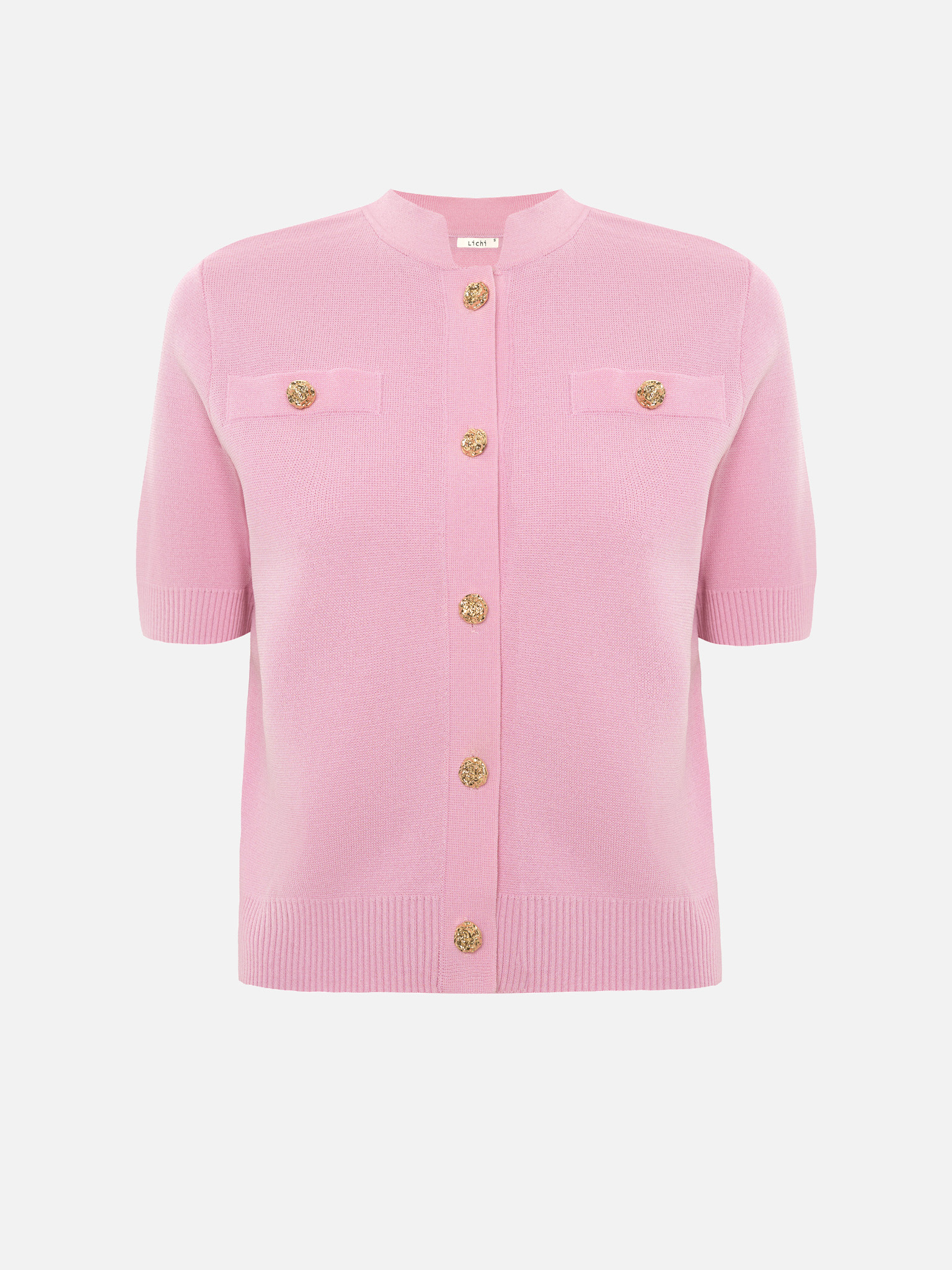 Kurzärmelige Strickjacke