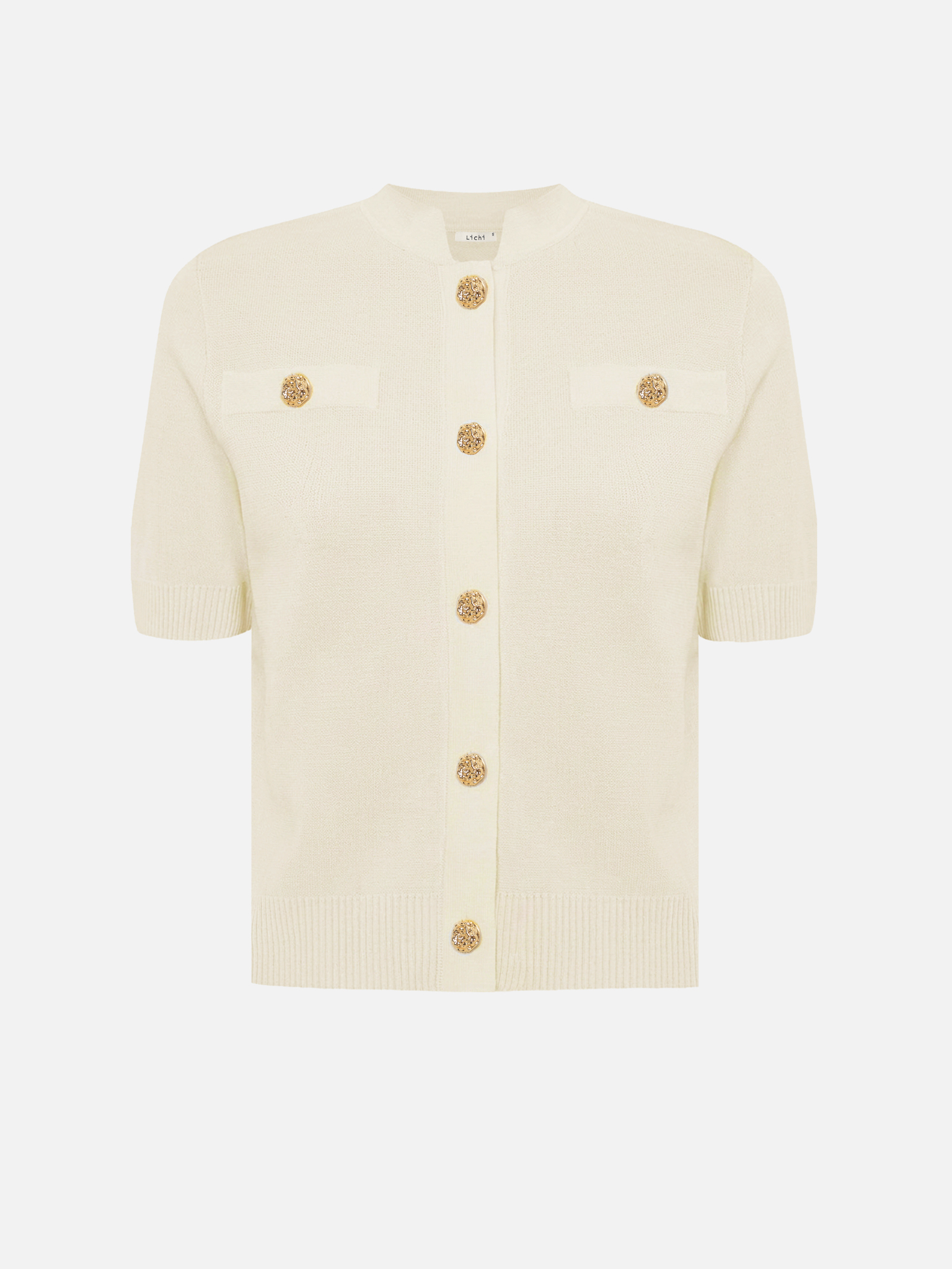 Kurzärmelige Strickjacke