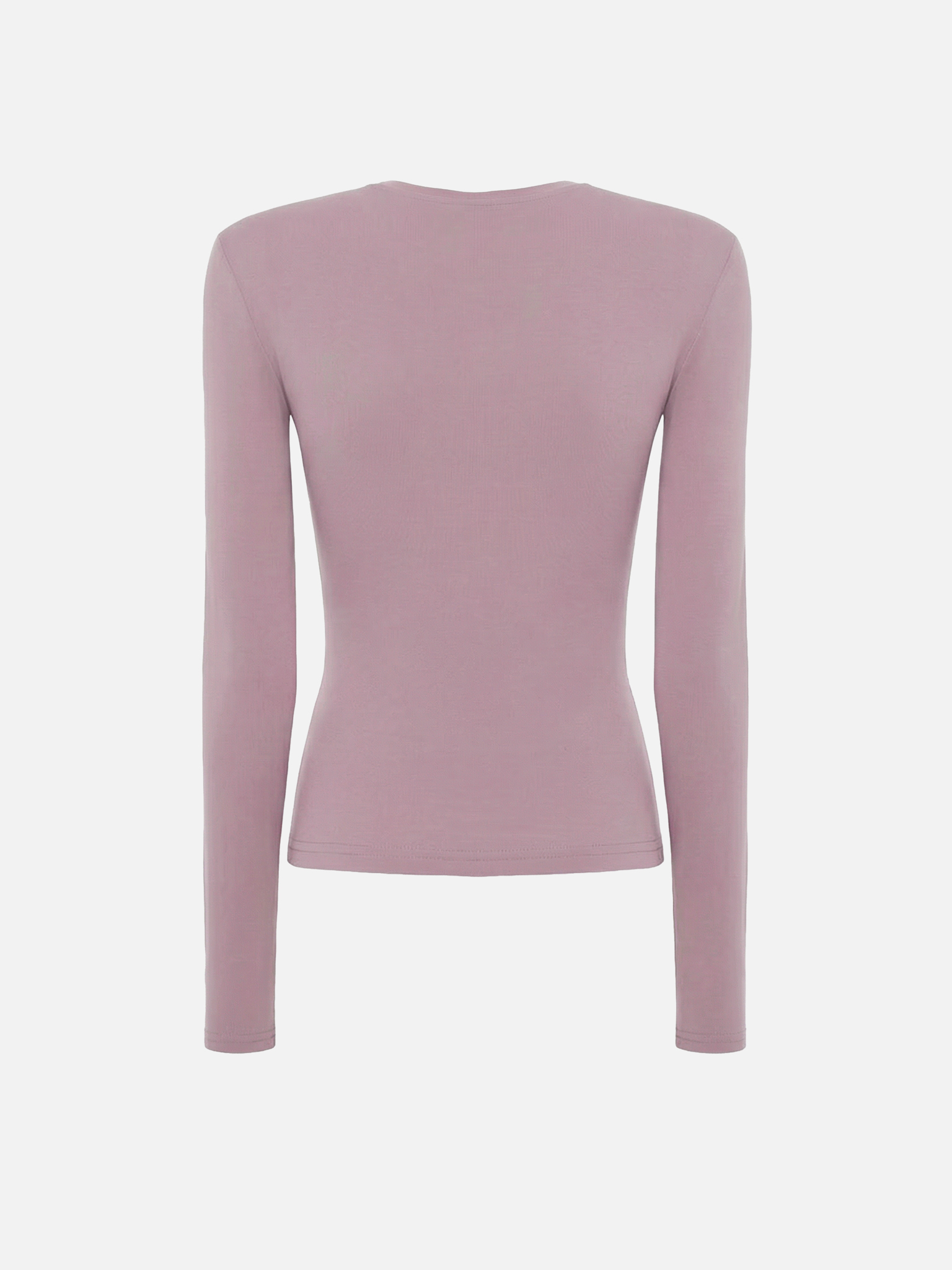 Viscose long sleeve top with draping at the waist