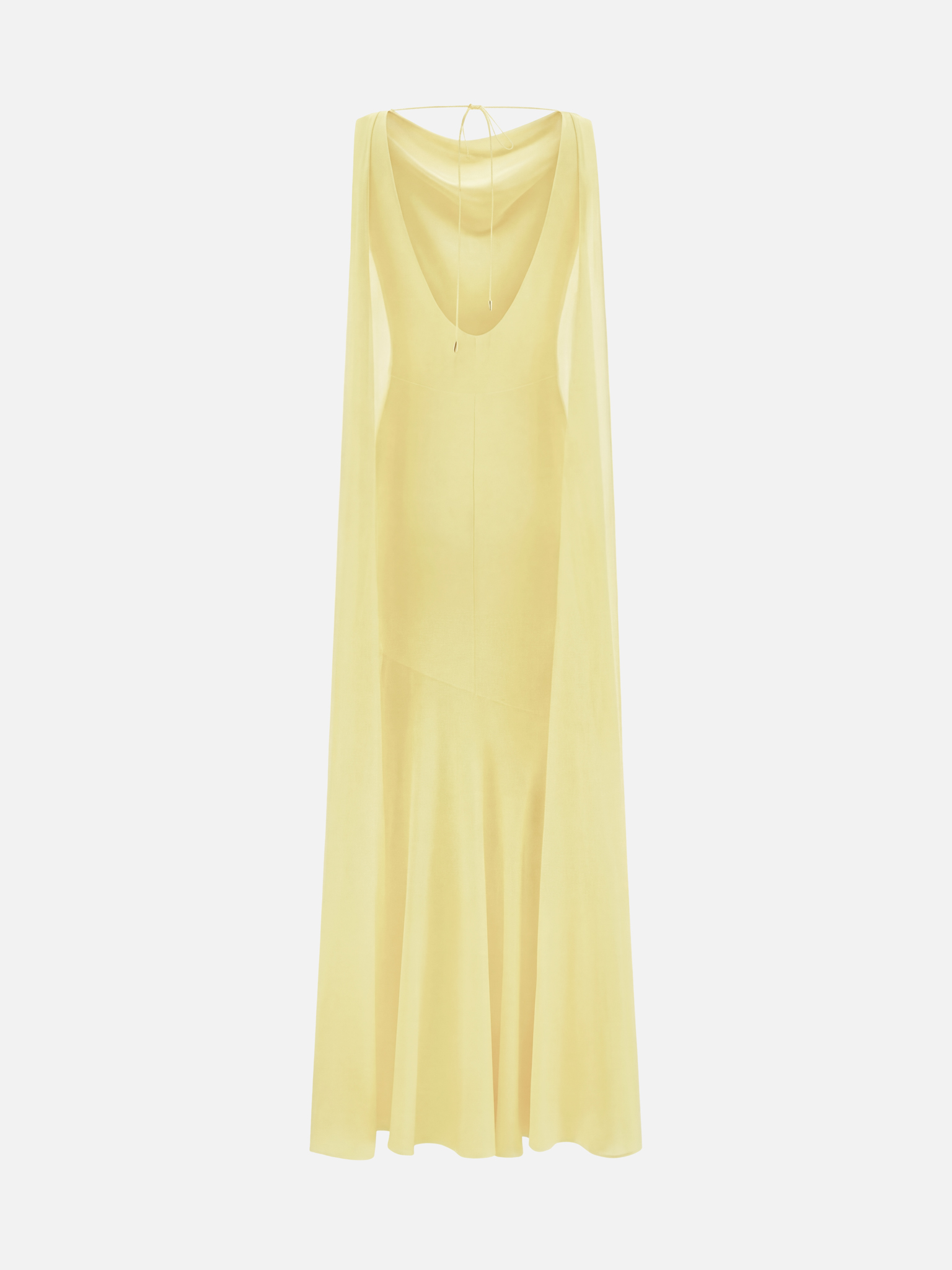 Maxi dress with ribbons on the shoulders