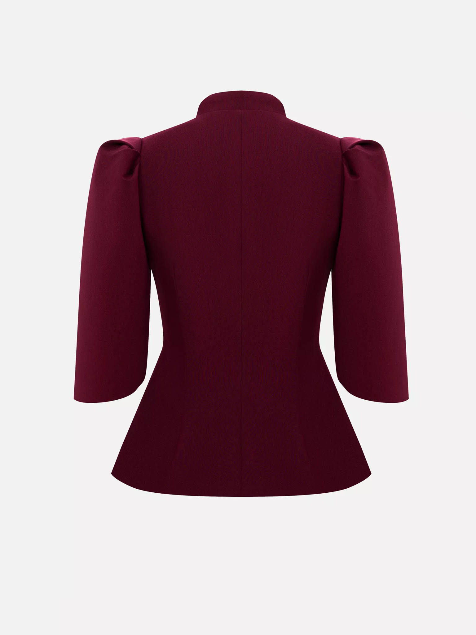 Приталенный жакет с каплевидным вырезом и обтяжными пуговицами