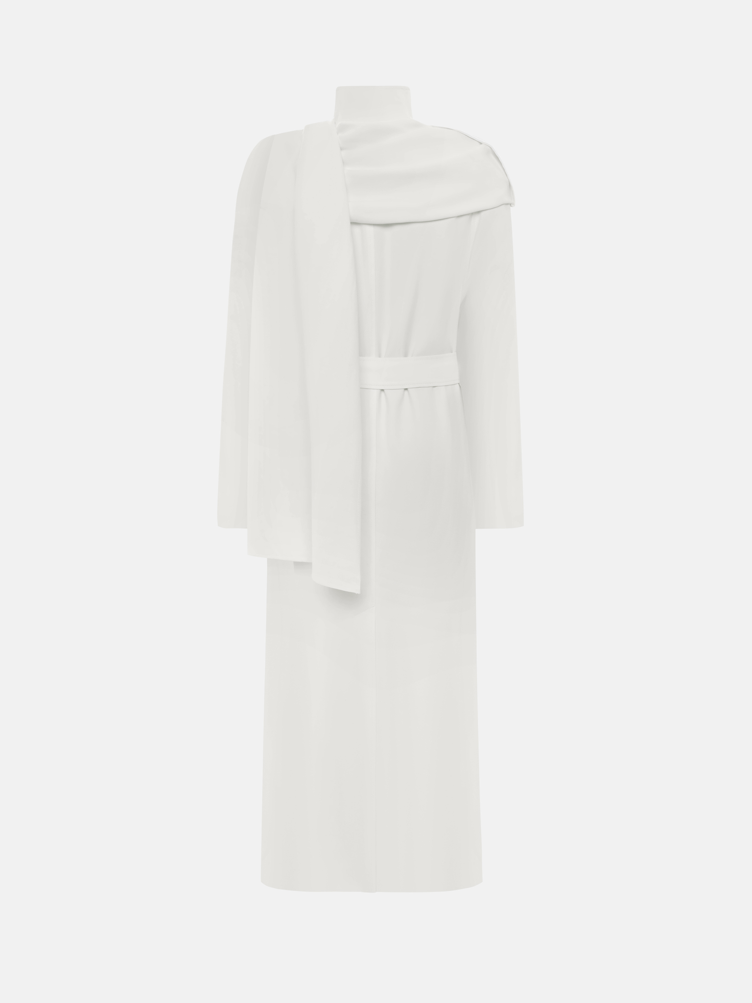 Trench-coat maxi avec une écharpe légère