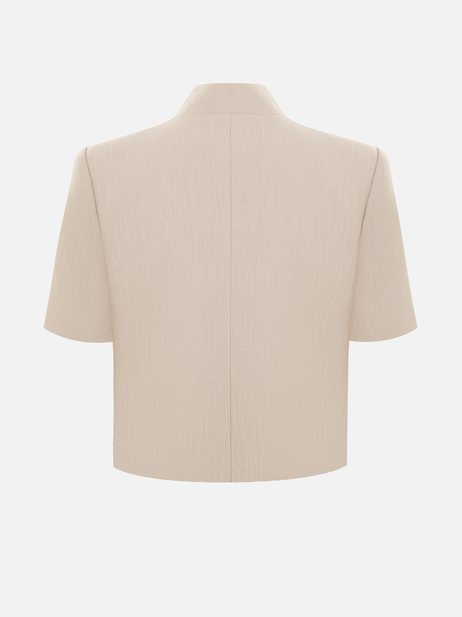 Жакет с короткими рукавами и крупными пуговицами