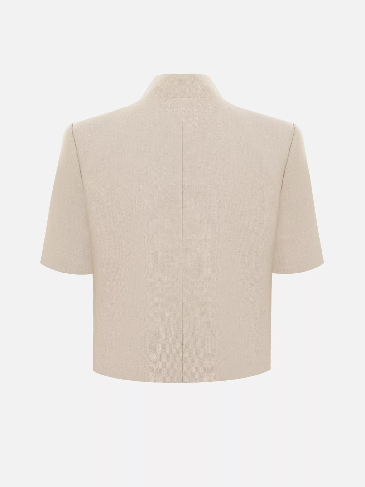 Jacket with short sleeves and oversized buttons