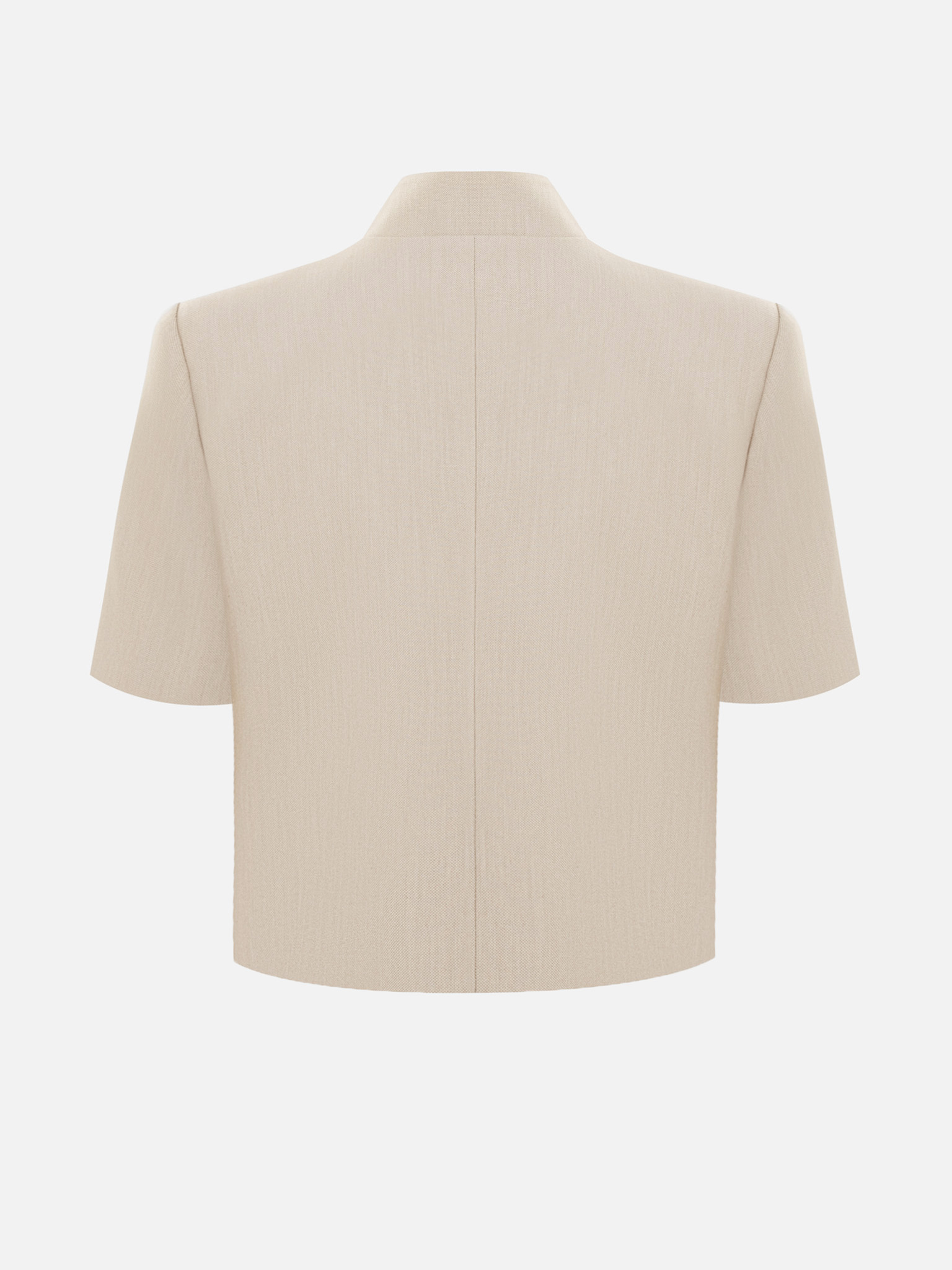 Jacket with short sleeves and oversized buttons