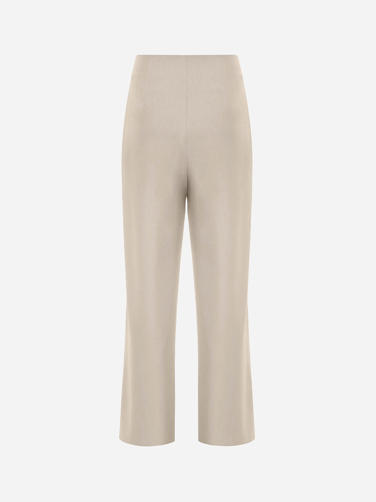 Брюки на средней посадке с декоративными карманами и крупными пуговицами