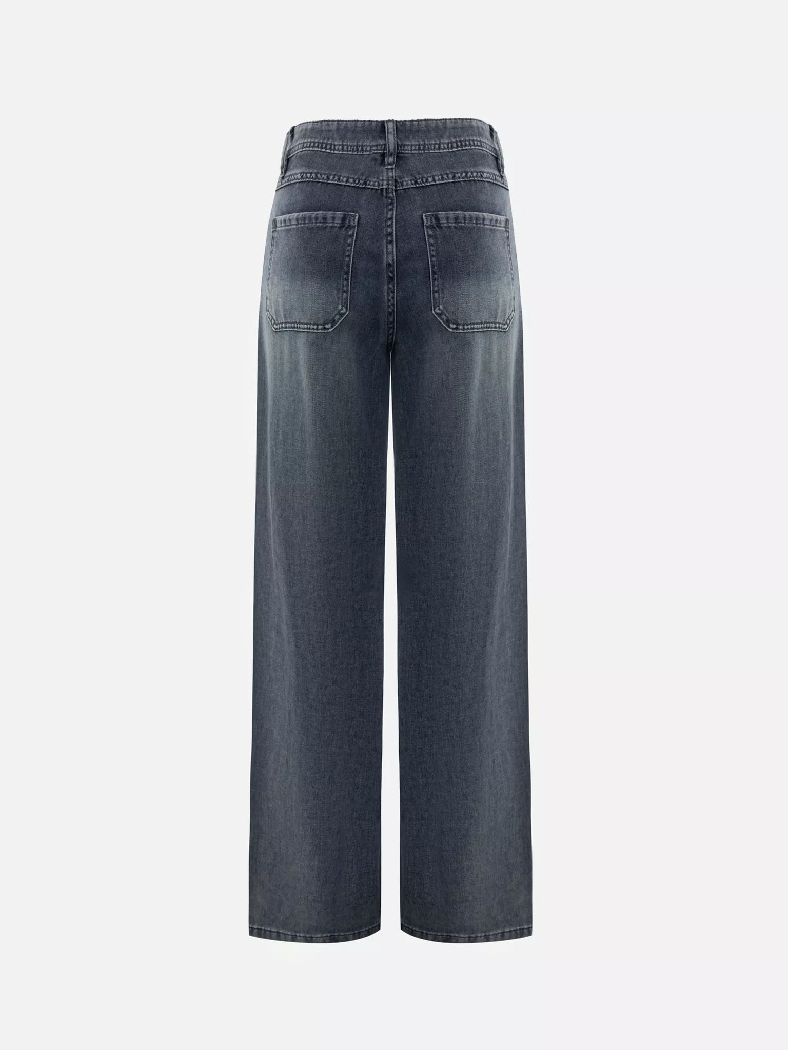 Straight cut jeans with rhinestones