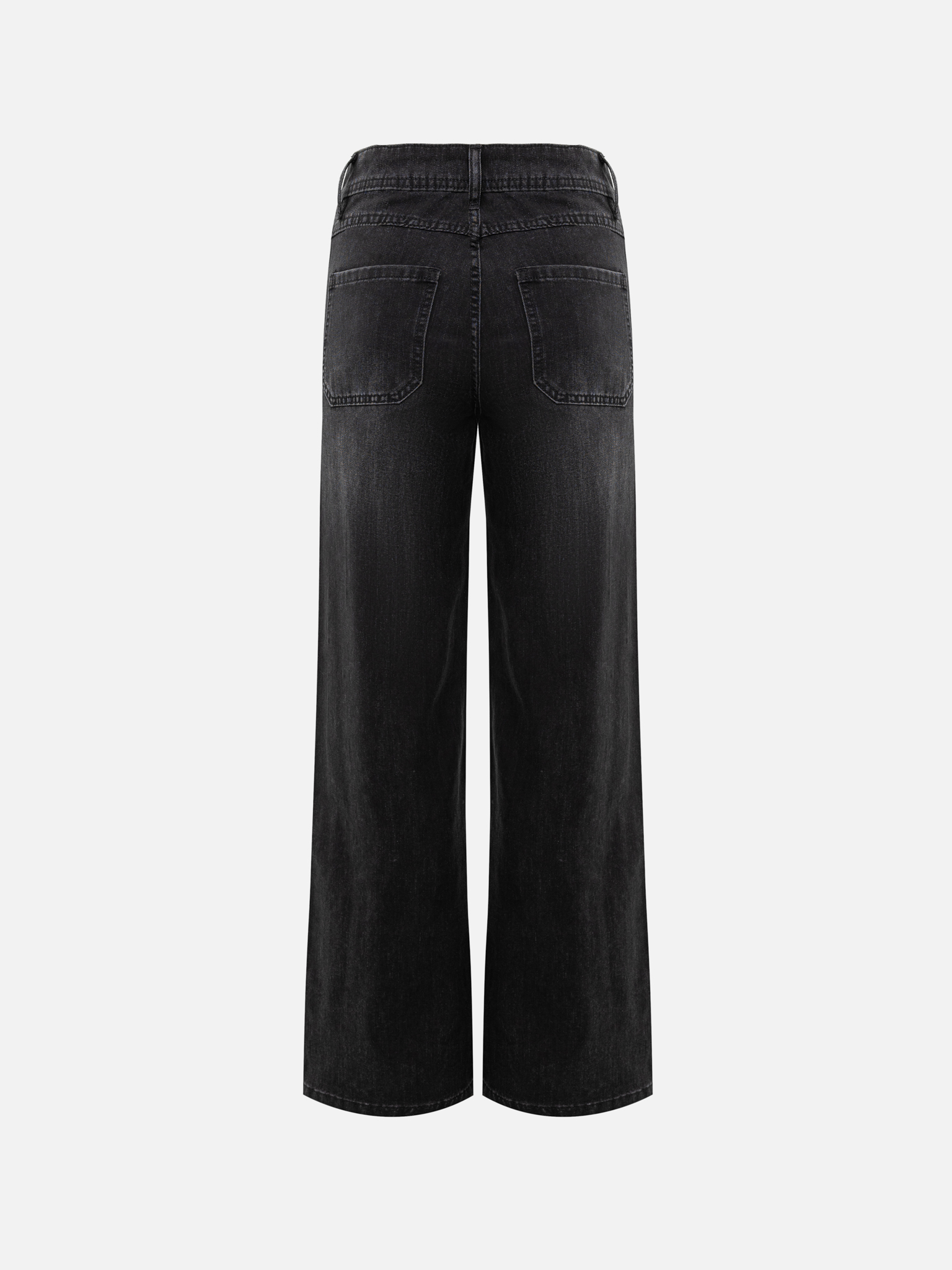 Джинсы прямого кроя в стразах