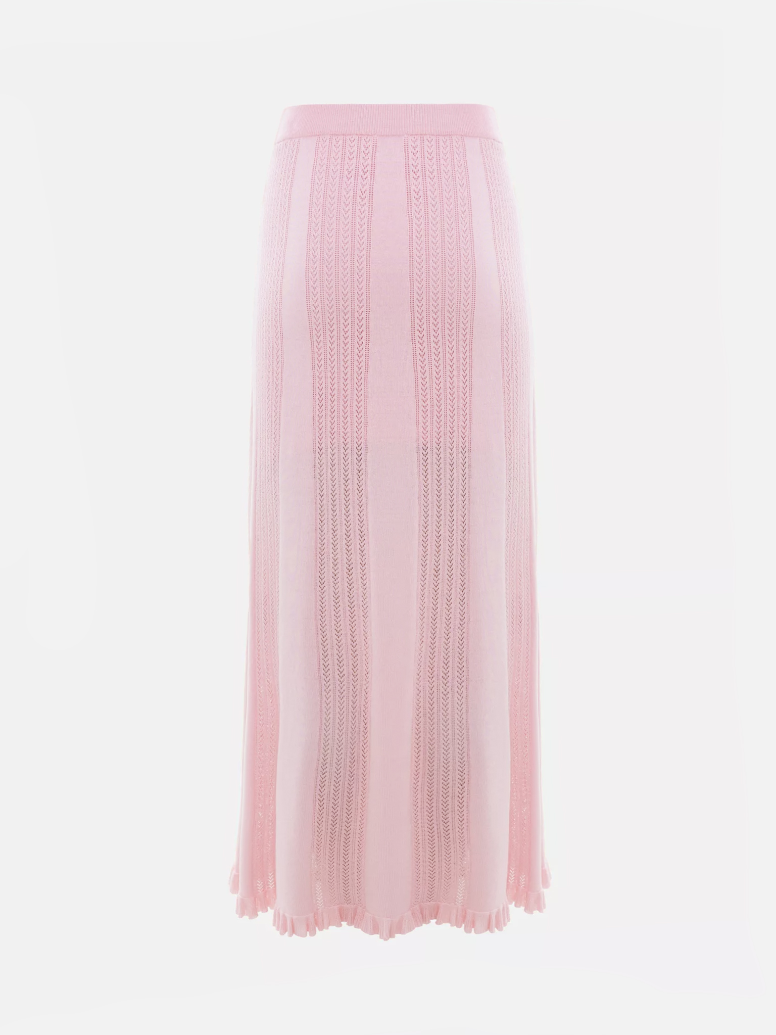 Openwork jersey maxi skirt