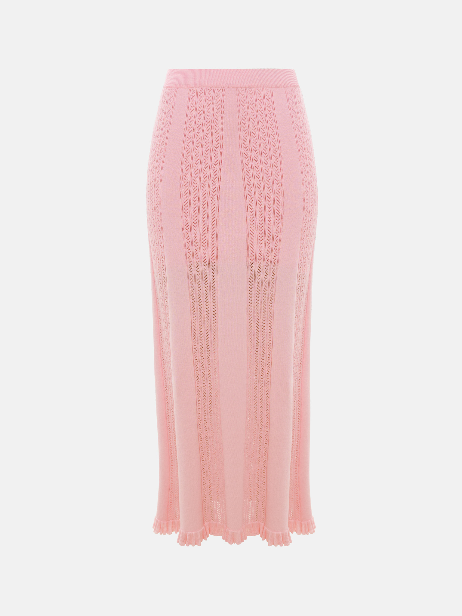 Openwork jersey maxi skirt