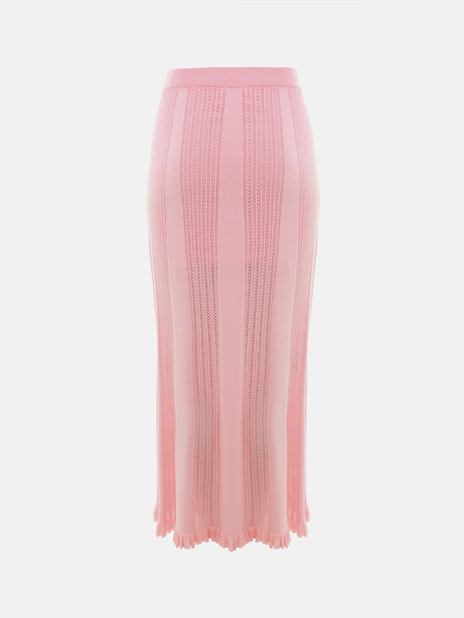 Openwork jersey maxi skirt