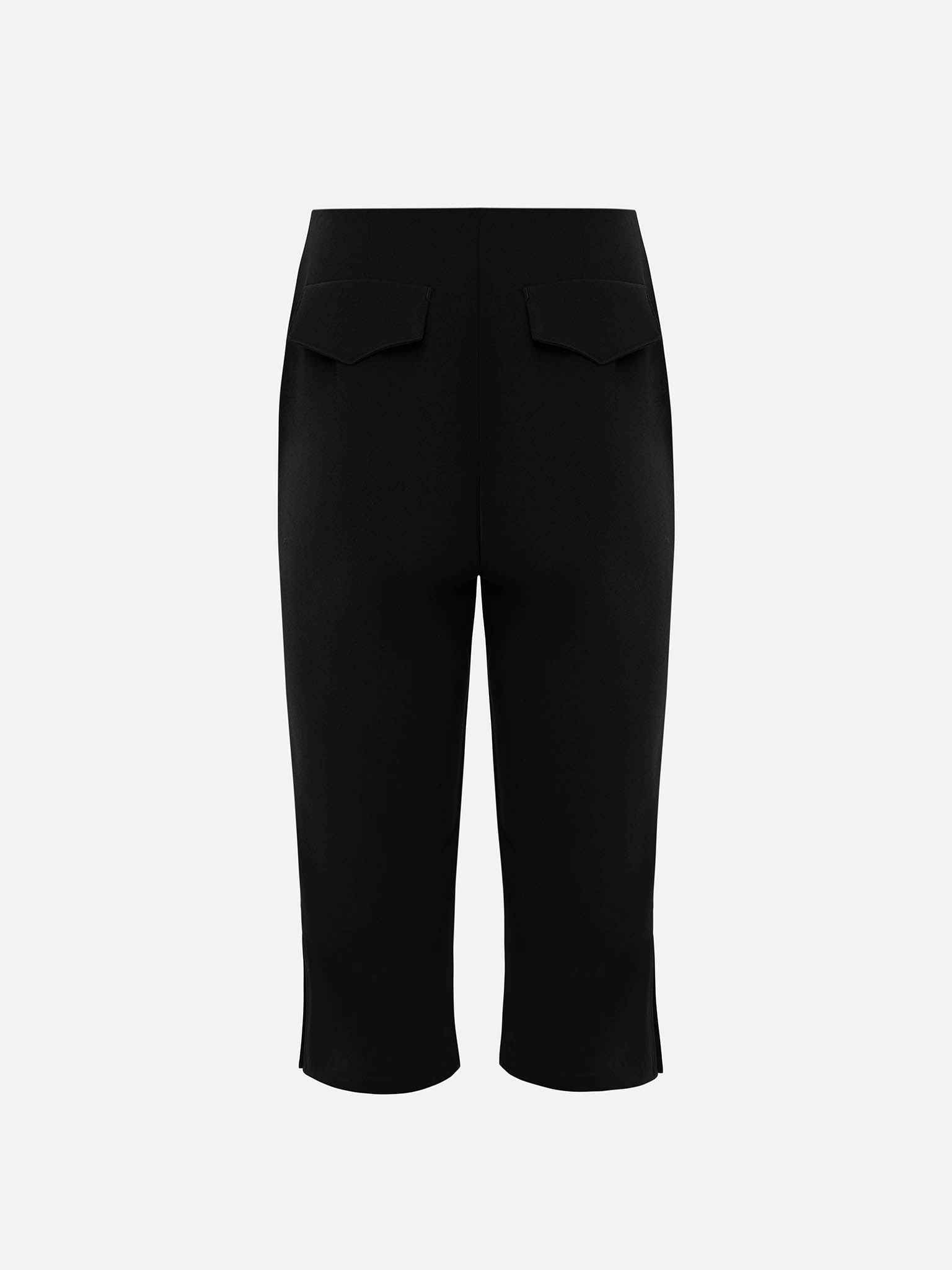 Capri pants in plain fabric