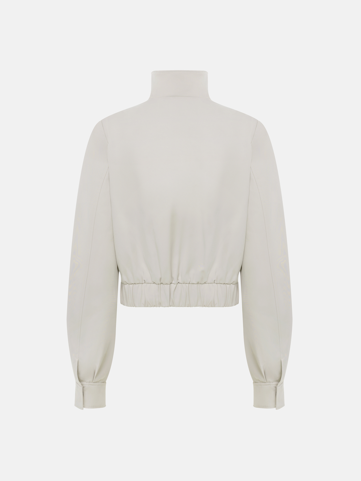 Укороченная куртка с высоким воротником